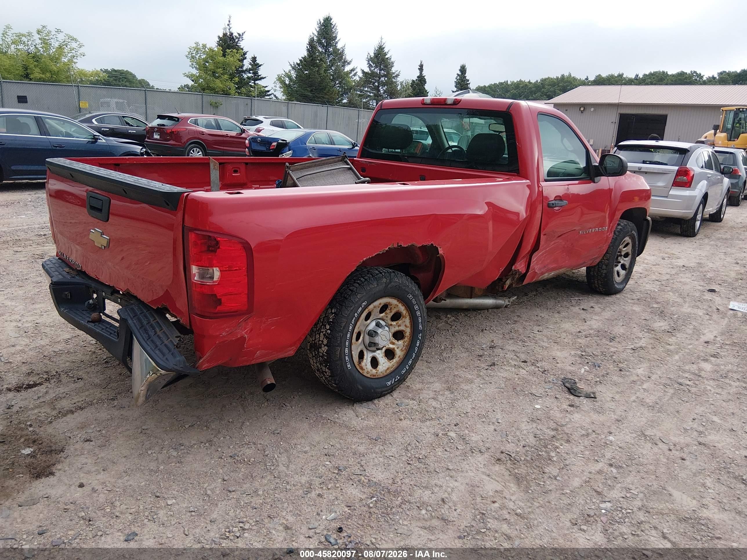 2008 Chevrolet Silverado 1500 Work Truck Red vin: 1GCEC14X08Z158811