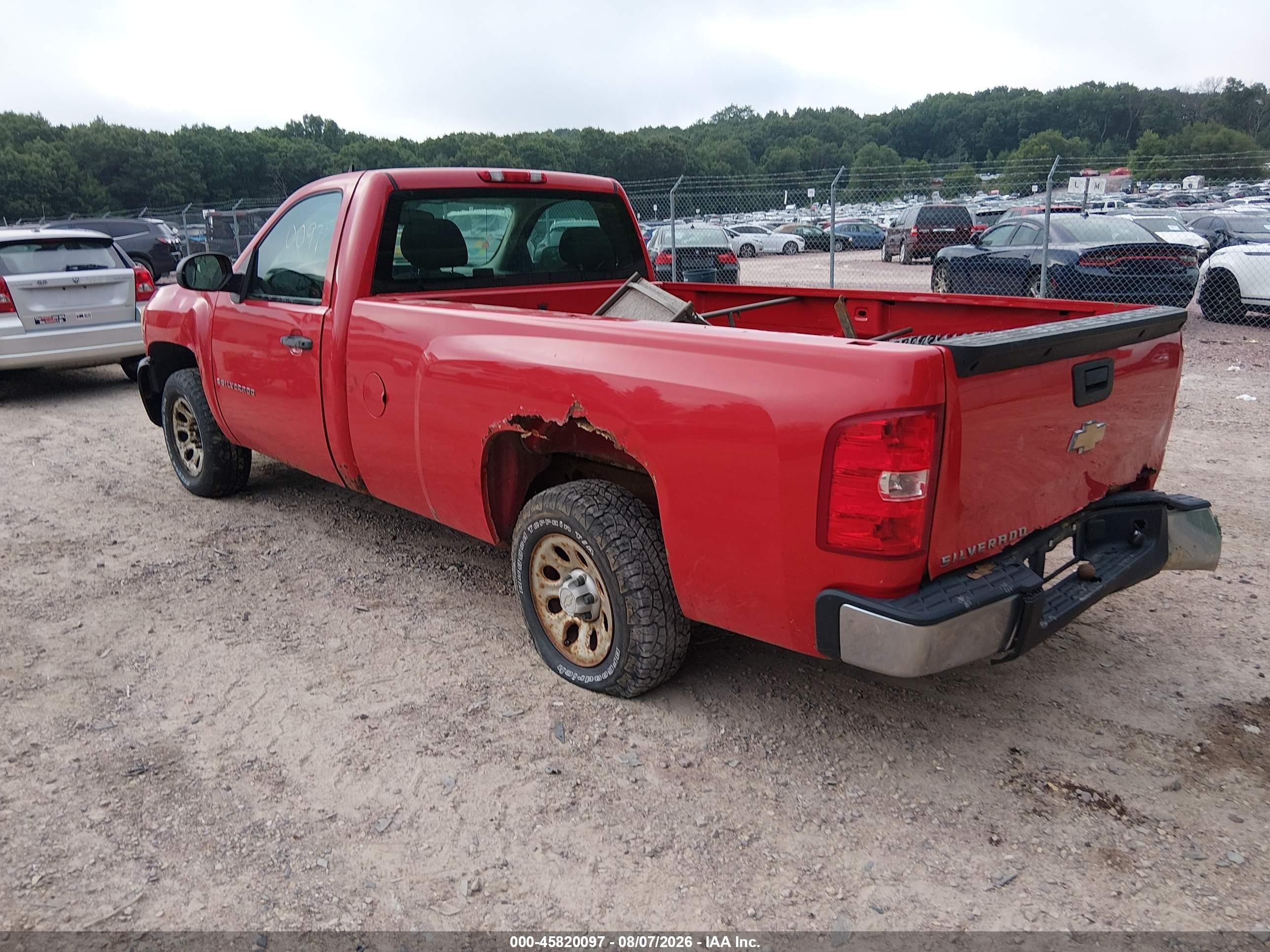 2008 Chevrolet Silverado 1500 Work Truck Red vin: 1GCEC14X08Z158811