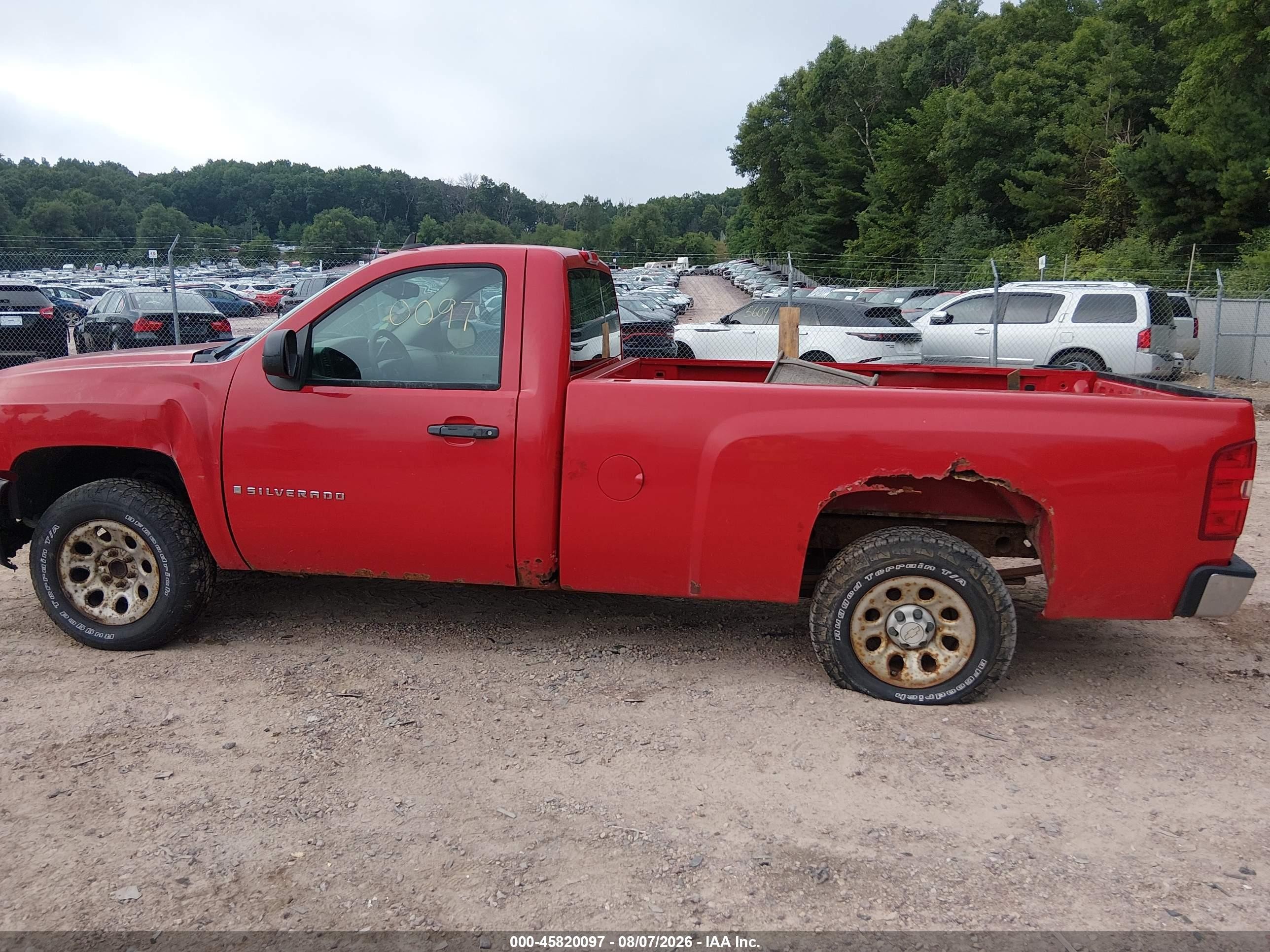 2008 Chevrolet Silverado 1500 Work Truck Red vin: 1GCEC14X08Z158811