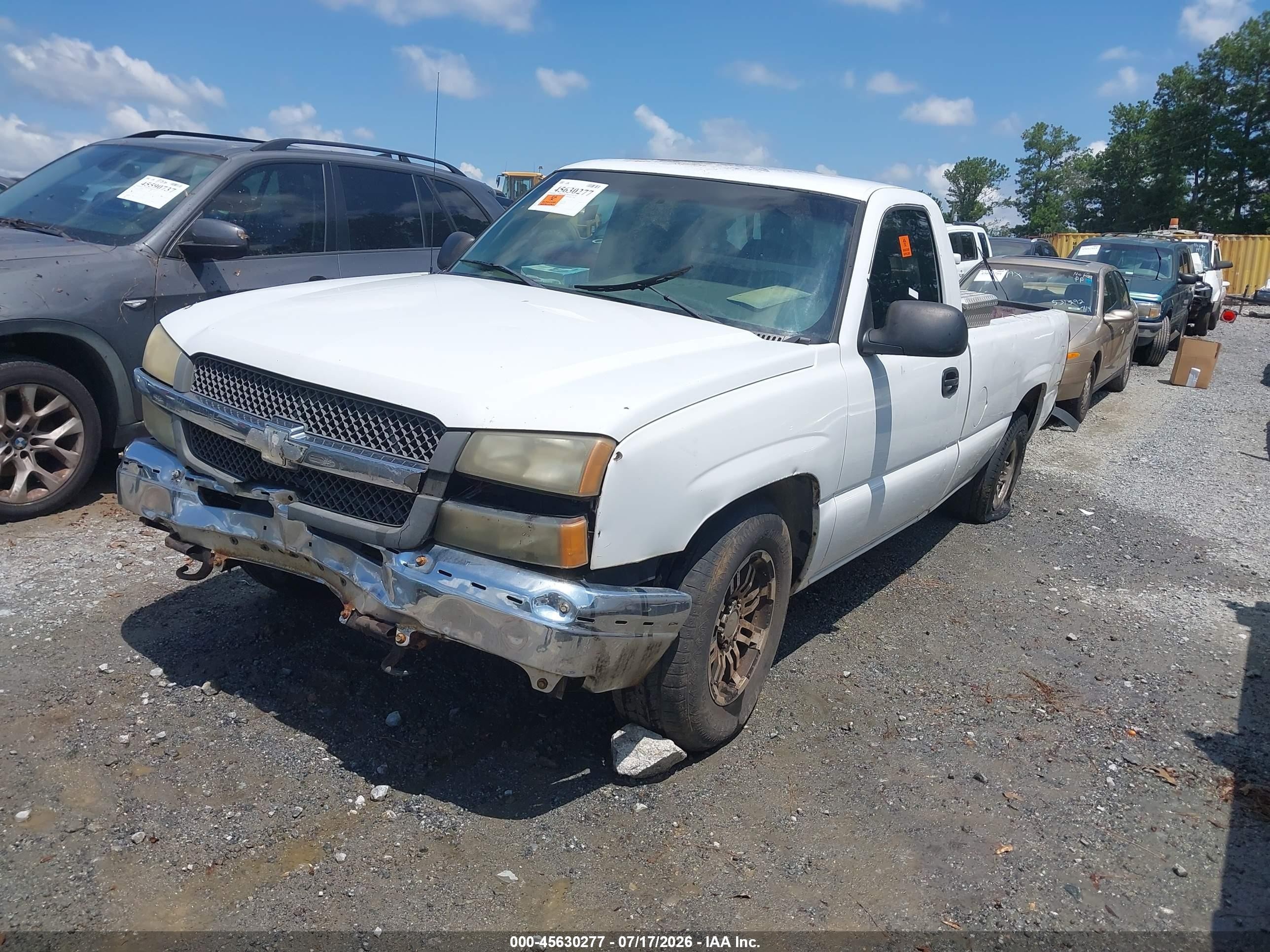 2003 Chevrolet Silverado 1500 Work Truck White vin: 1GCEC14X13Z348190