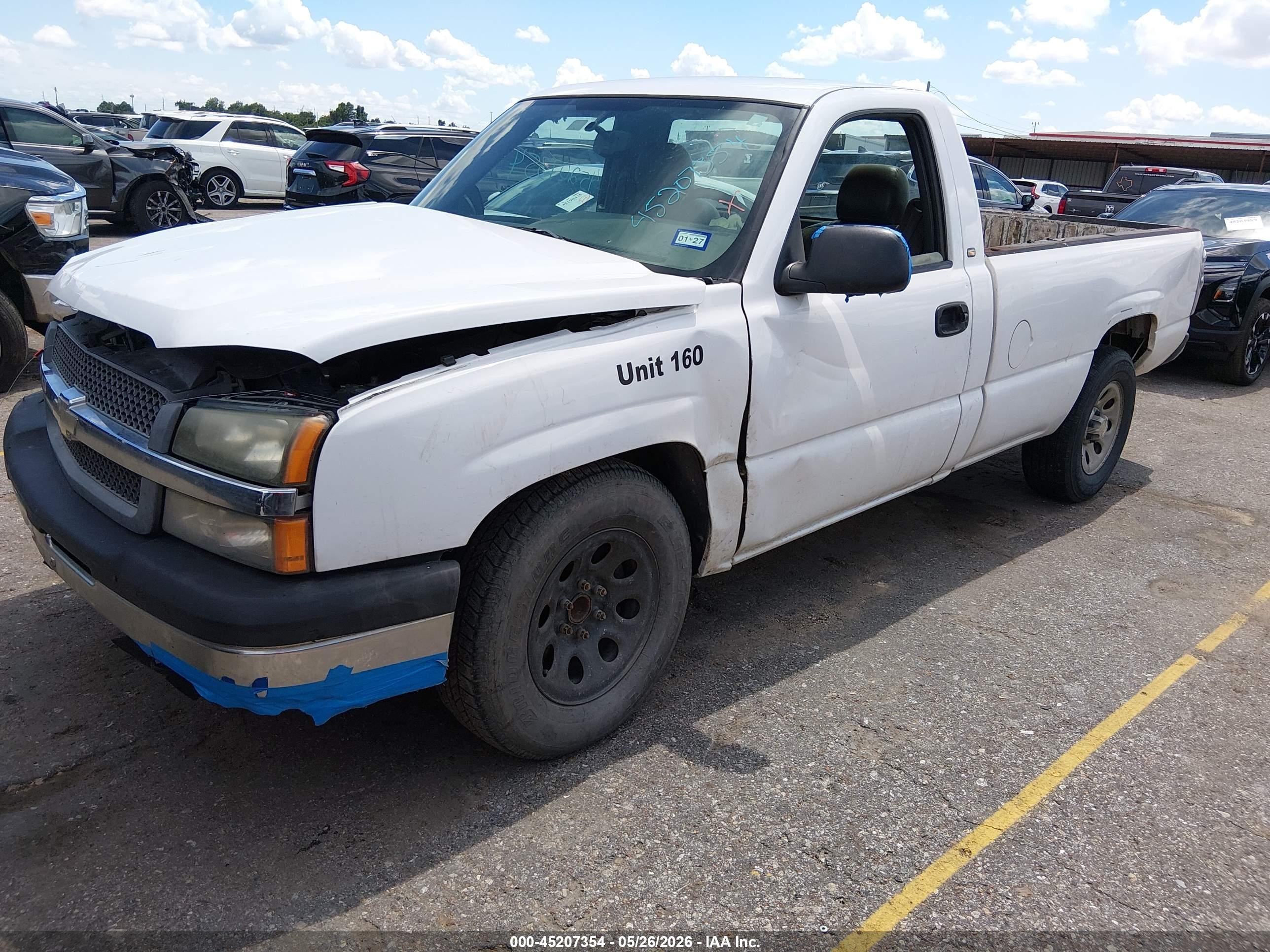 2005 Chevrolet Silverado 1500 Work Truck White vin: 1GCEC14X15Z113050