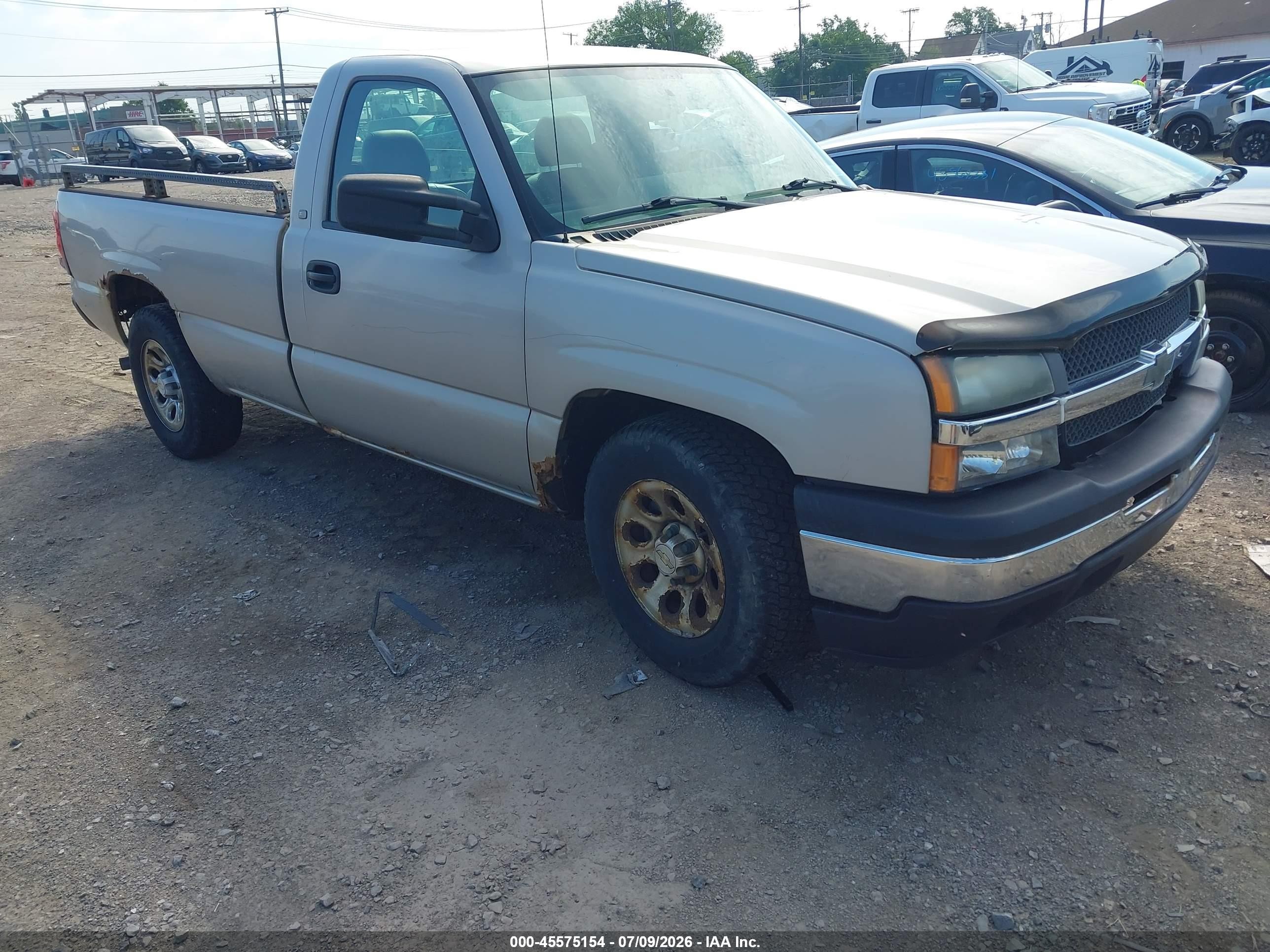 2005 Chevrolet Silverado 1500 Work Truck Silver vin: 1GCEC14X15Z343896