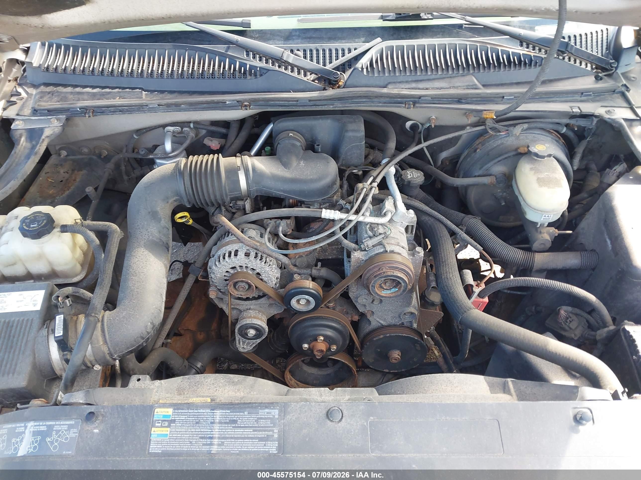 2005 Chevrolet Silverado 1500 Work Truck Silver vin: 1GCEC14X15Z343896