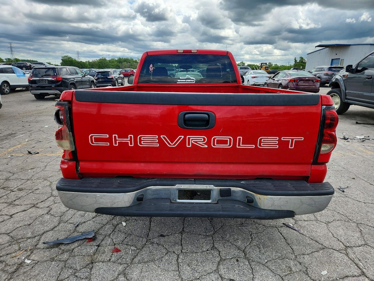 2007 Chevrolet Silverado C1500 Classic Red vin: 1GCEC14X17Z121376