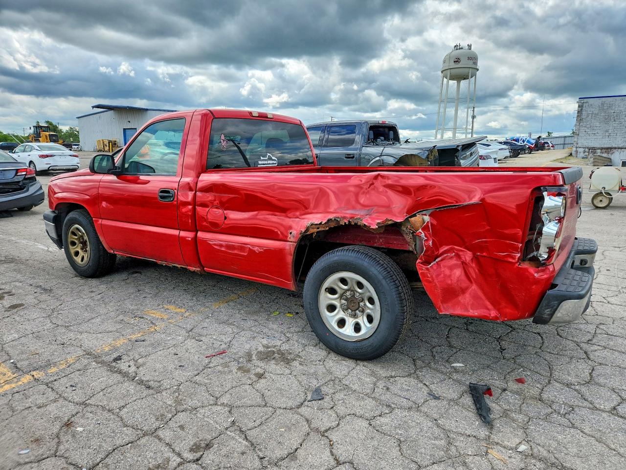 2007 Chevrolet Silverado C1500 Classic Red vin: 1GCEC14X17Z121376