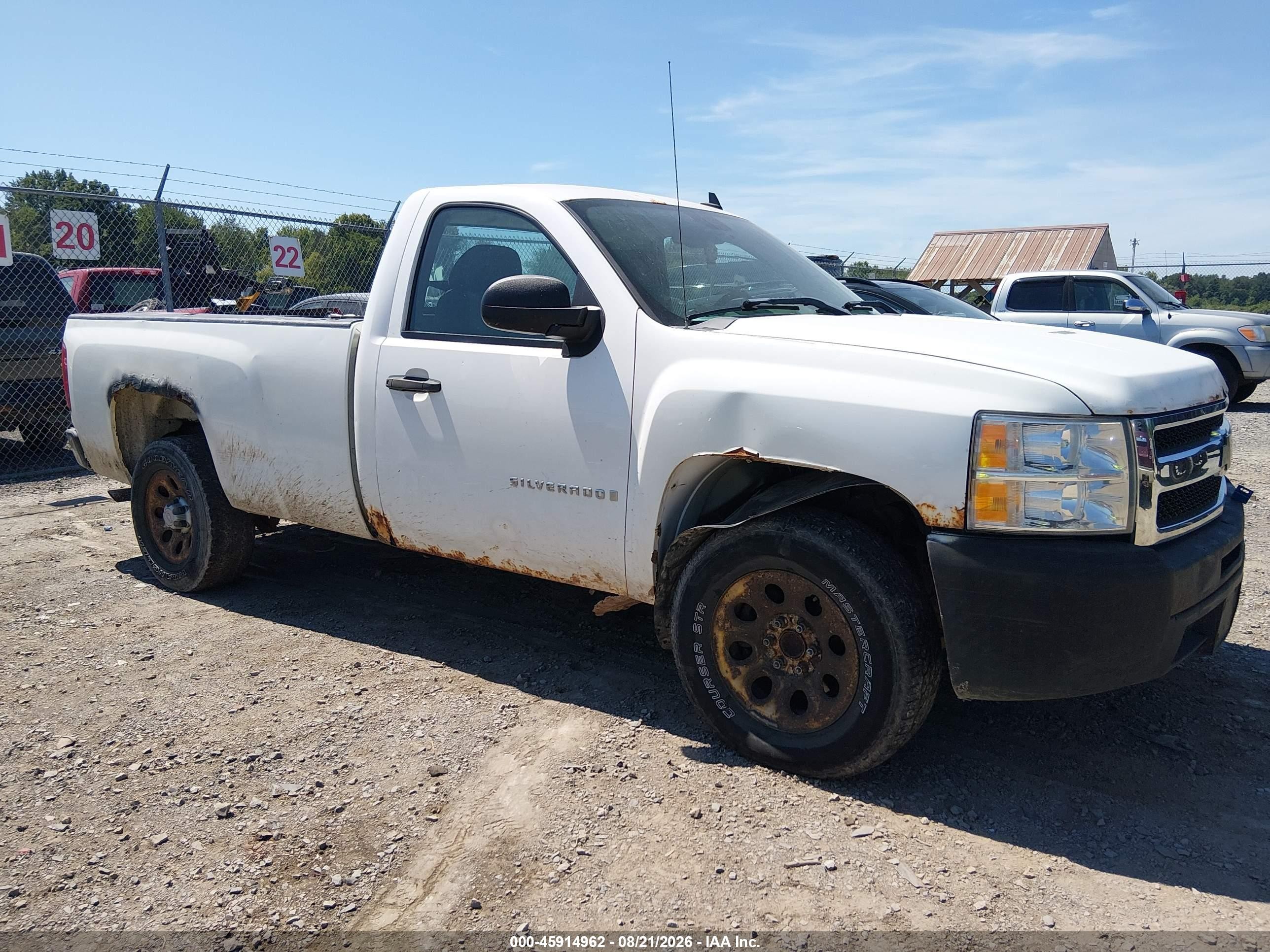 2009 Chevrolet Silverado 1500 Work Truck White vin: 1GCEC14X19Z126189