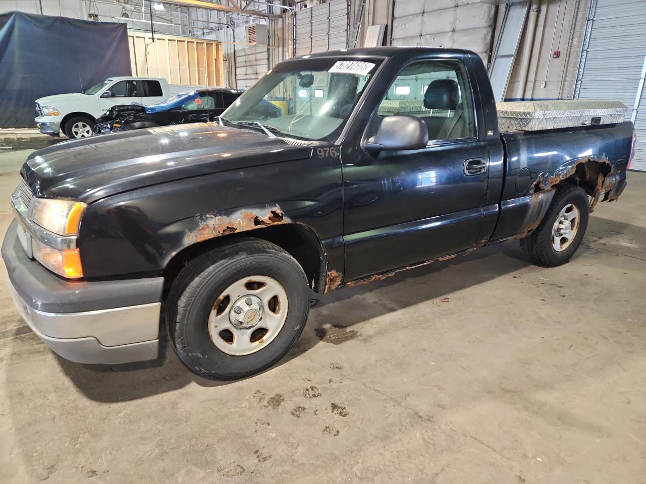 2003 Chevrolet Silverado C1500 Green vin: 1GCEC14X23Z275010 Damage: Left Front Fender, Rust, Severe Damage
