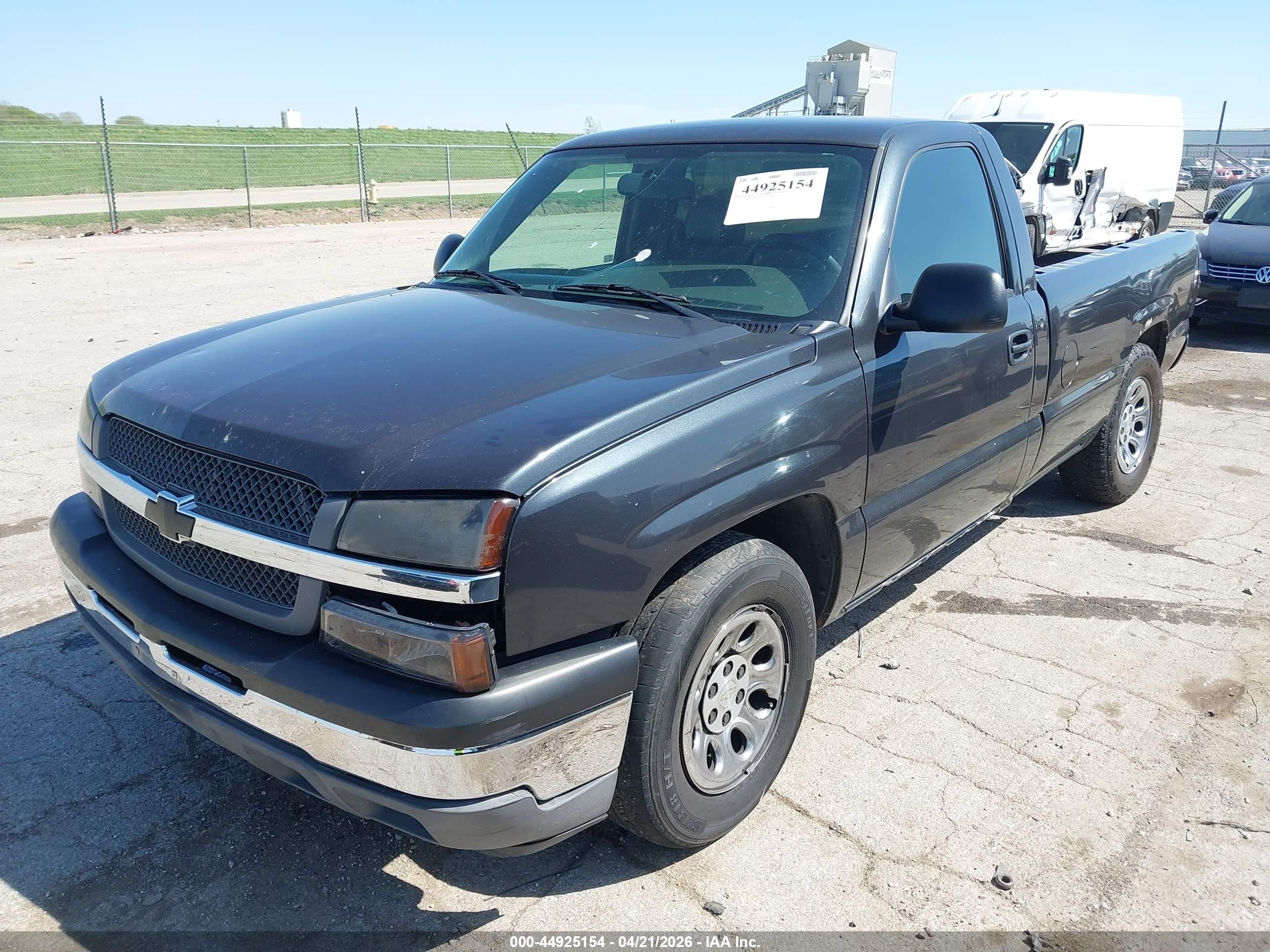 2005 Chevrolet Silverado 1500 Work Truck Black vin: 1GCEC14X25Z174228