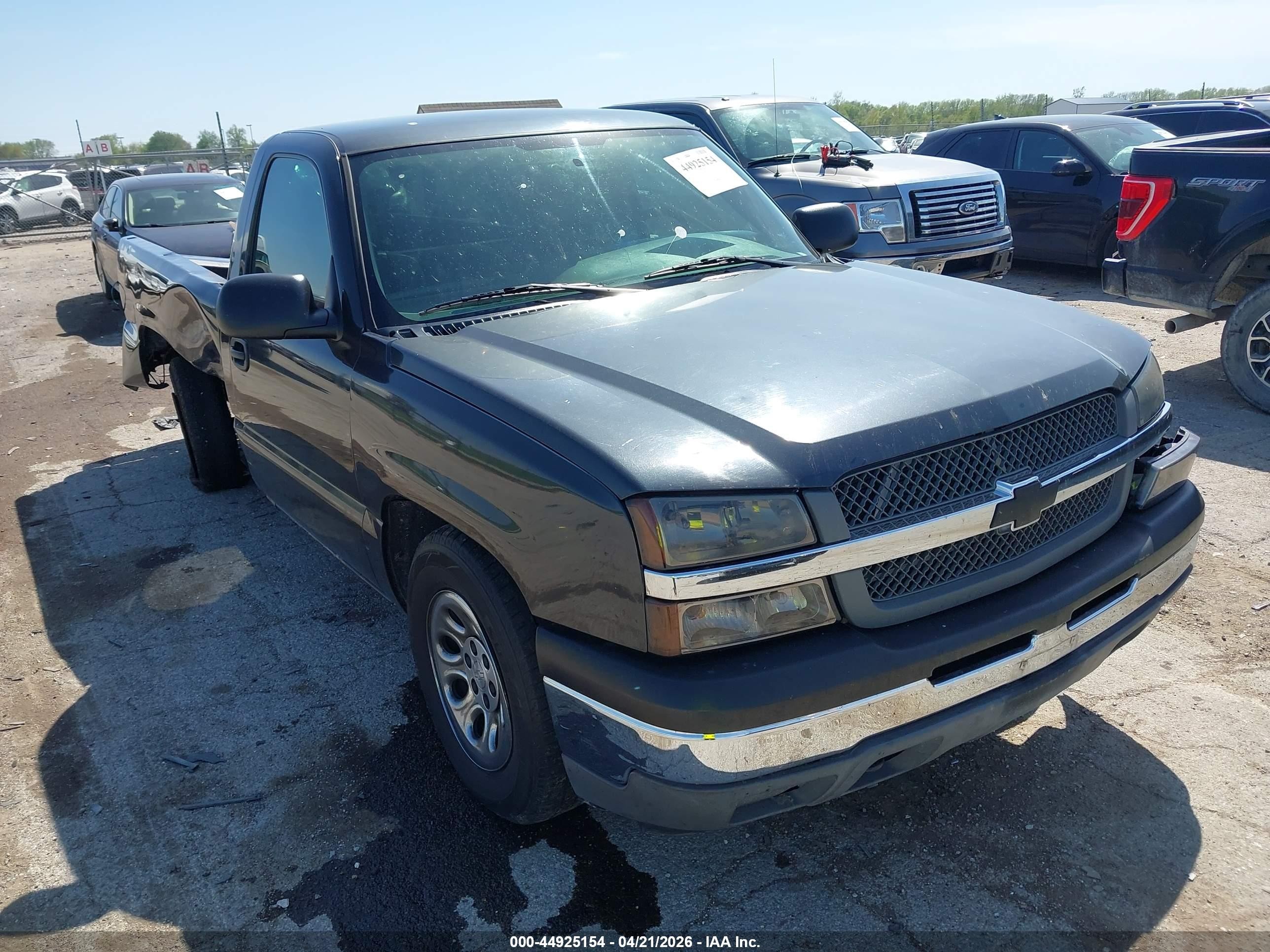 2005 Chevrolet Silverado 1500 Work Truck Black vin: 1GCEC14X25Z174228