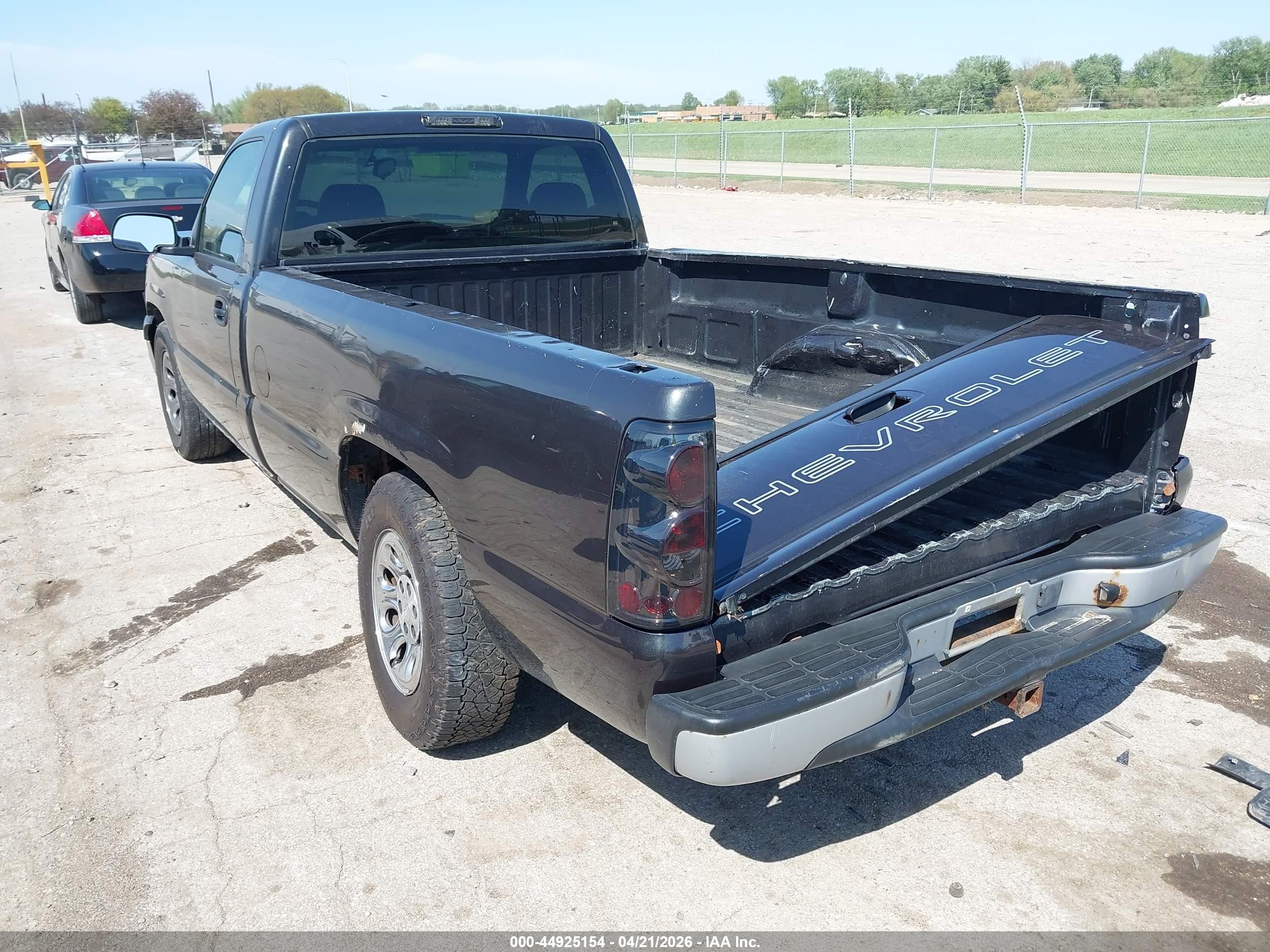2005 Chevrolet Silverado 1500 Work Truck Black vin: 1GCEC14X25Z174228