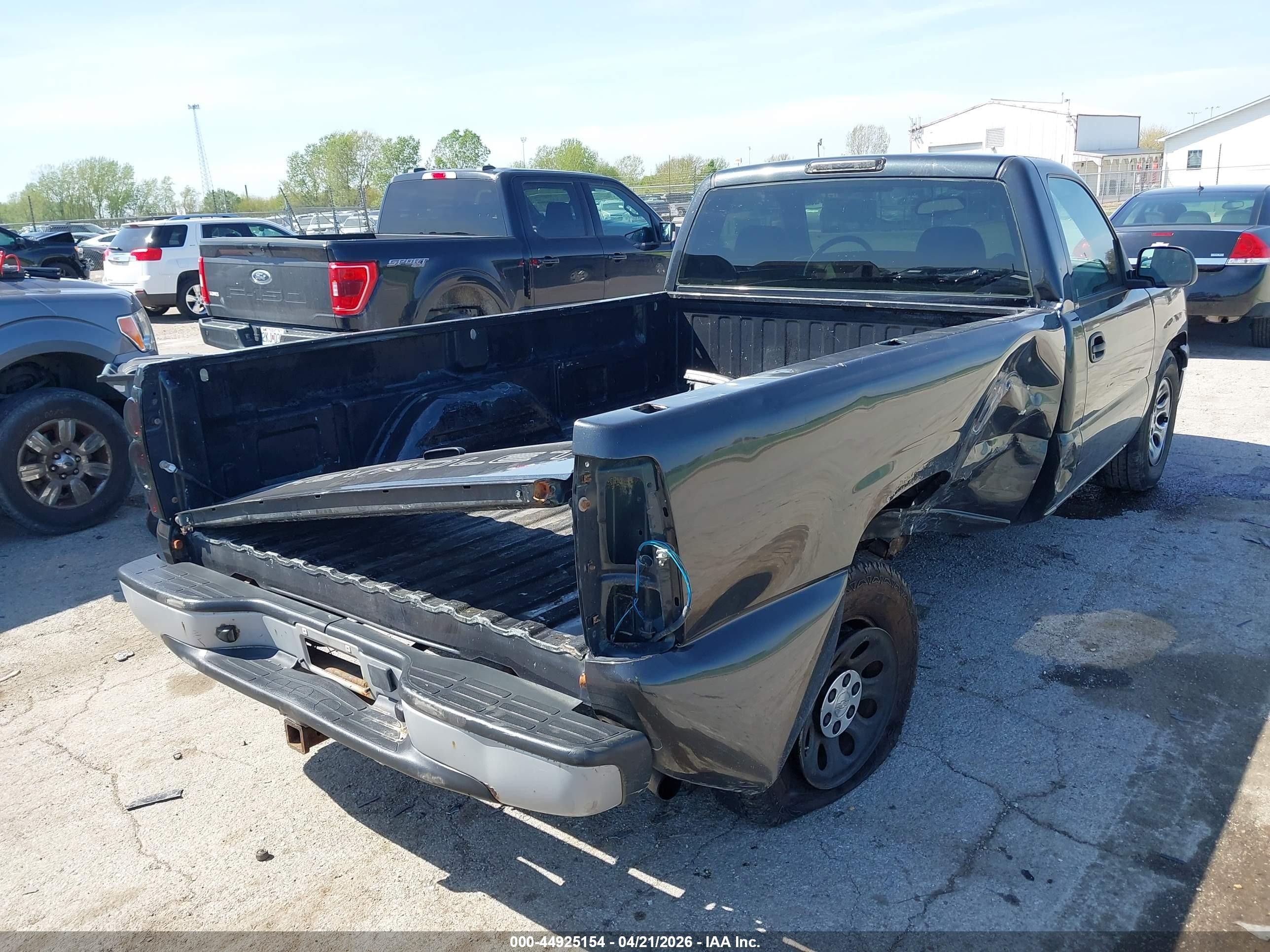 2005 Chevrolet Silverado 1500 Work Truck Black vin: 1GCEC14X25Z174228