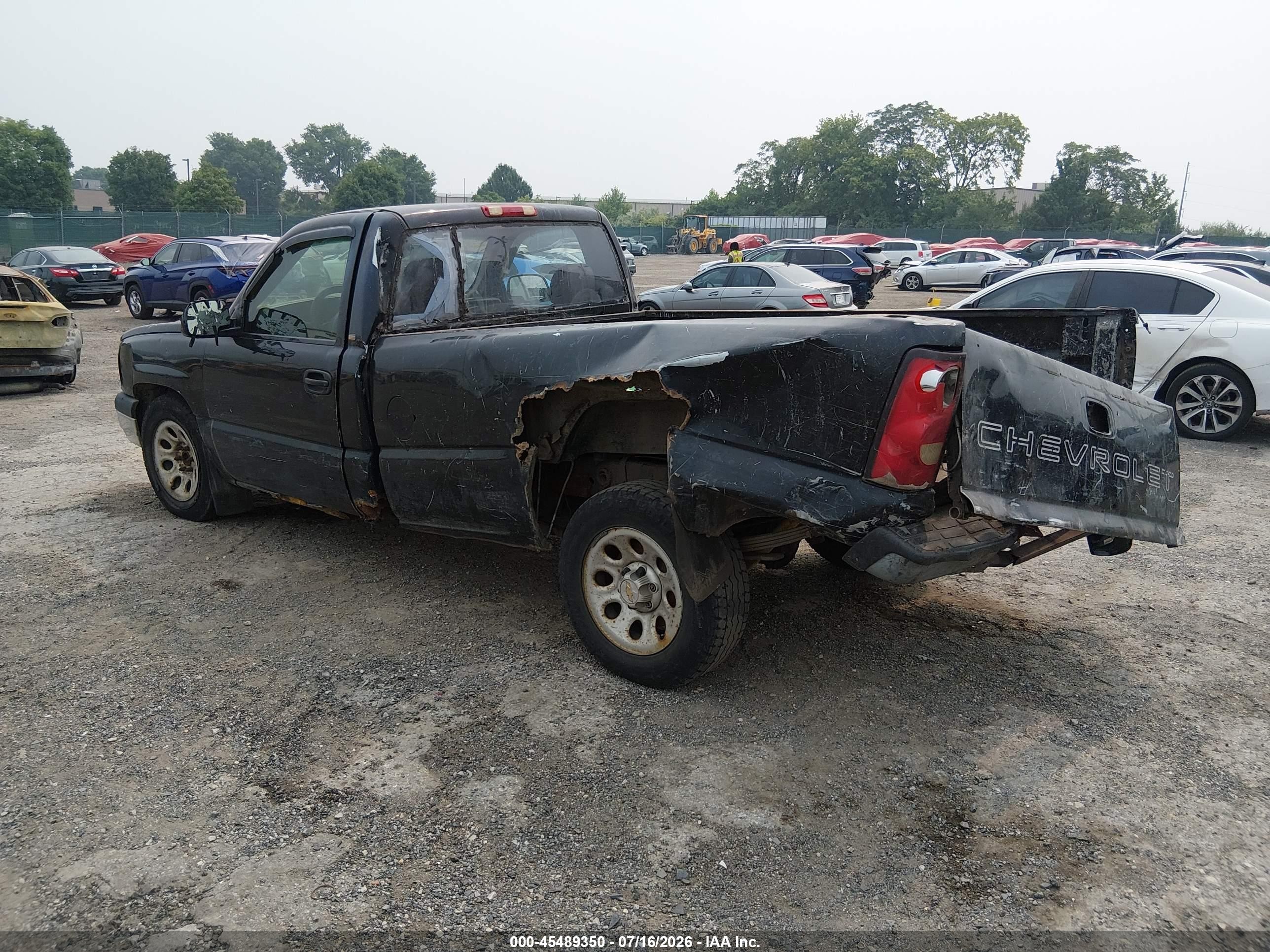 2005 Chevrolet Silverado 1500 Work Truck Black vin: 1GCEC14X25Z211231
