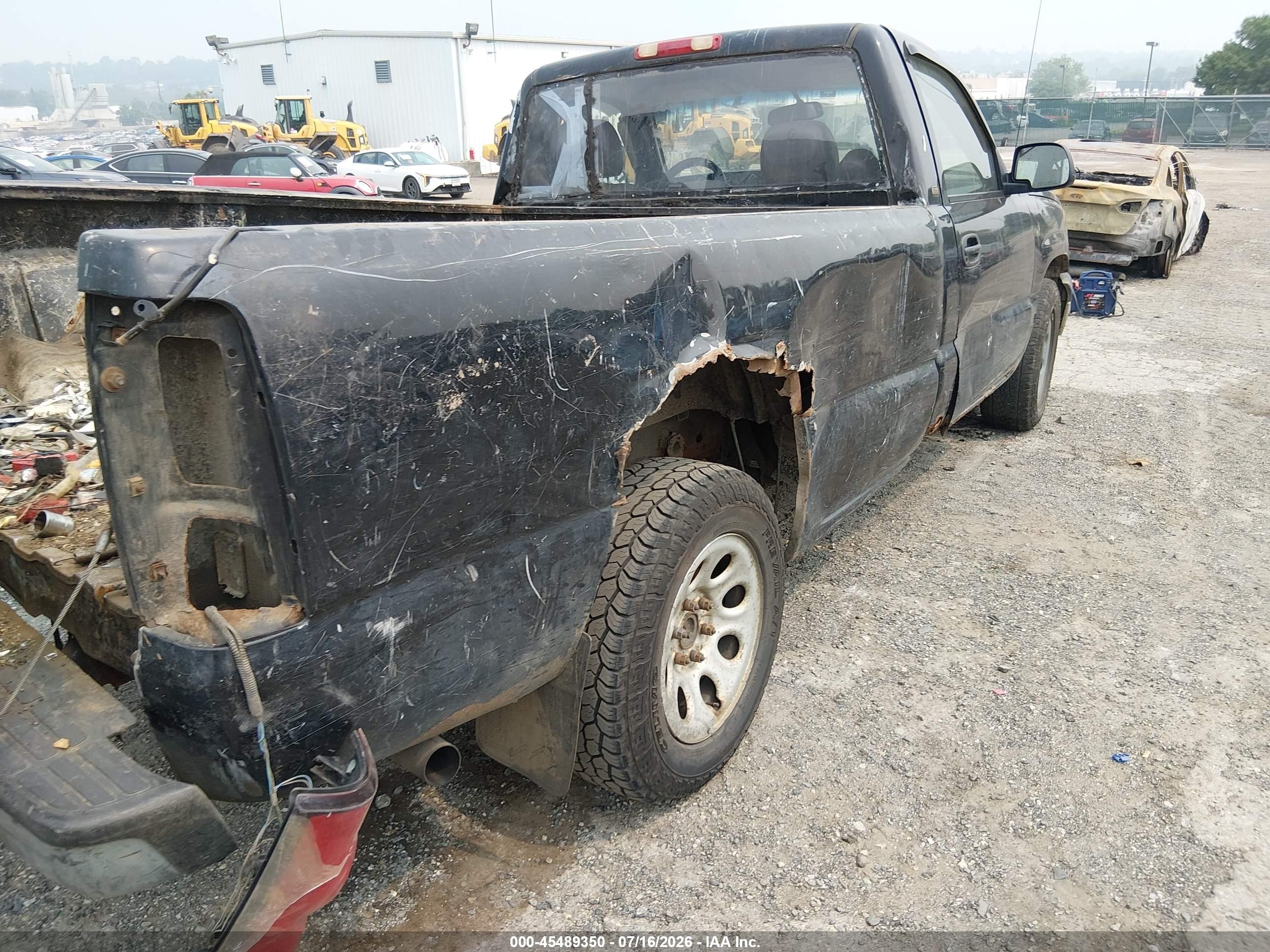 2005 Chevrolet Silverado 1500 Work Truck Black vin: 1GCEC14X25Z211231