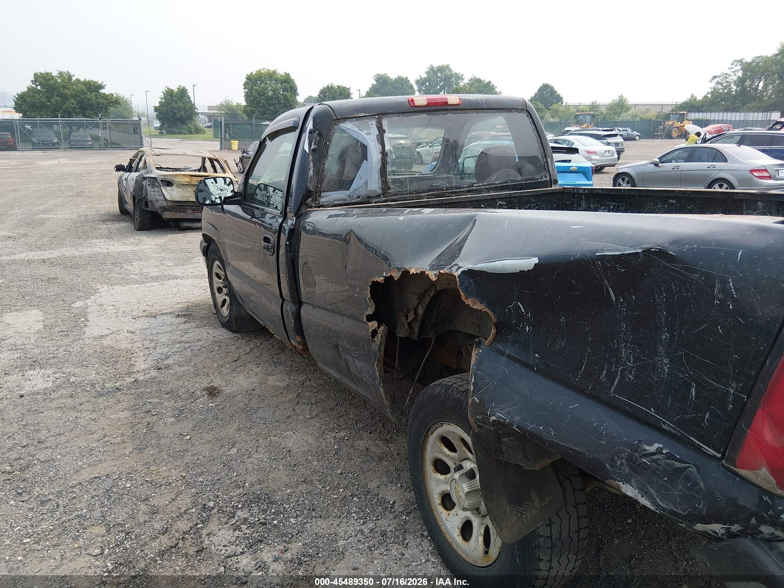 2005 Chevrolet Silverado 1500 Work Truck Black vin: 1GCEC14X25Z211231