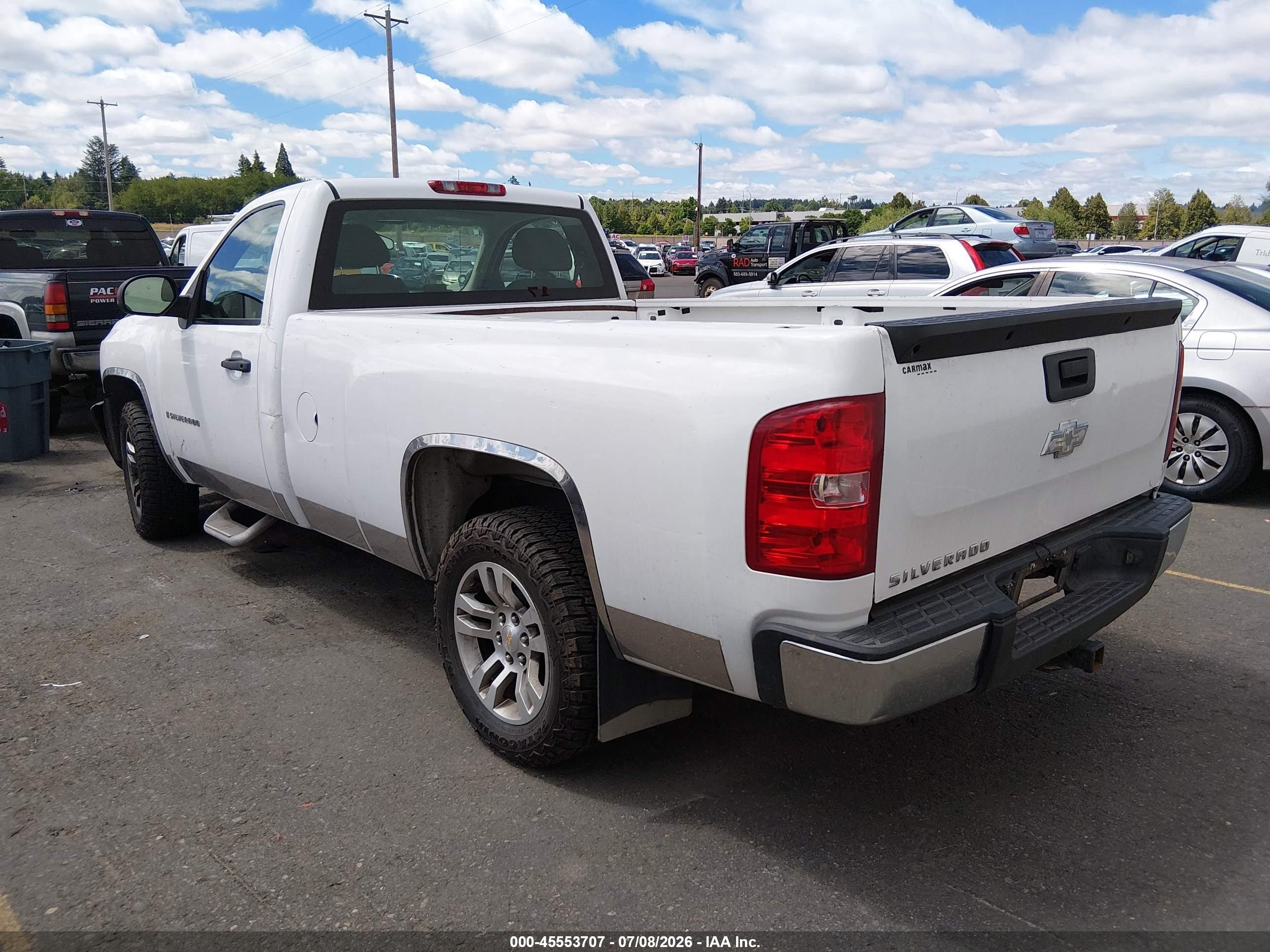 2007 Chevrolet Silverado 1500 Work Truck Белый vin: 1GCEC14X27Z624804