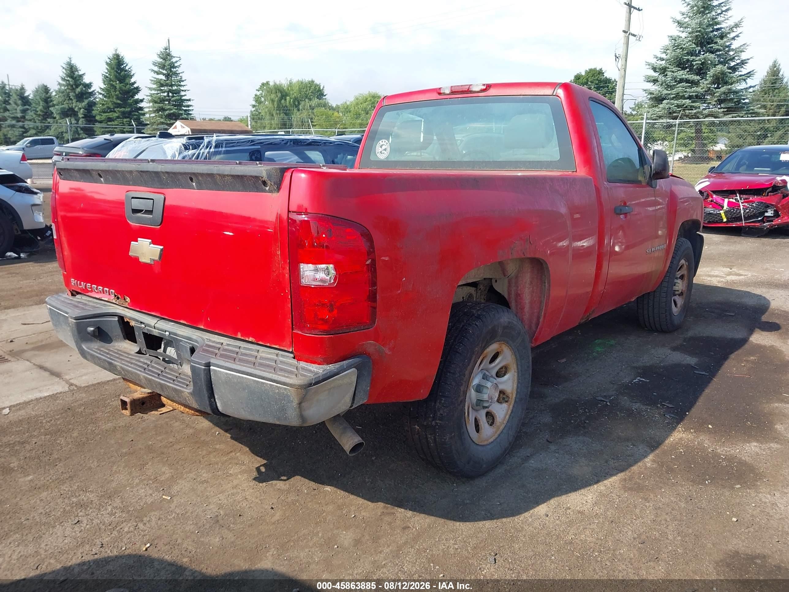 2009 Chevrolet Silverado 1500 Work Truck Красный vin: 1GCEC14X39Z147285