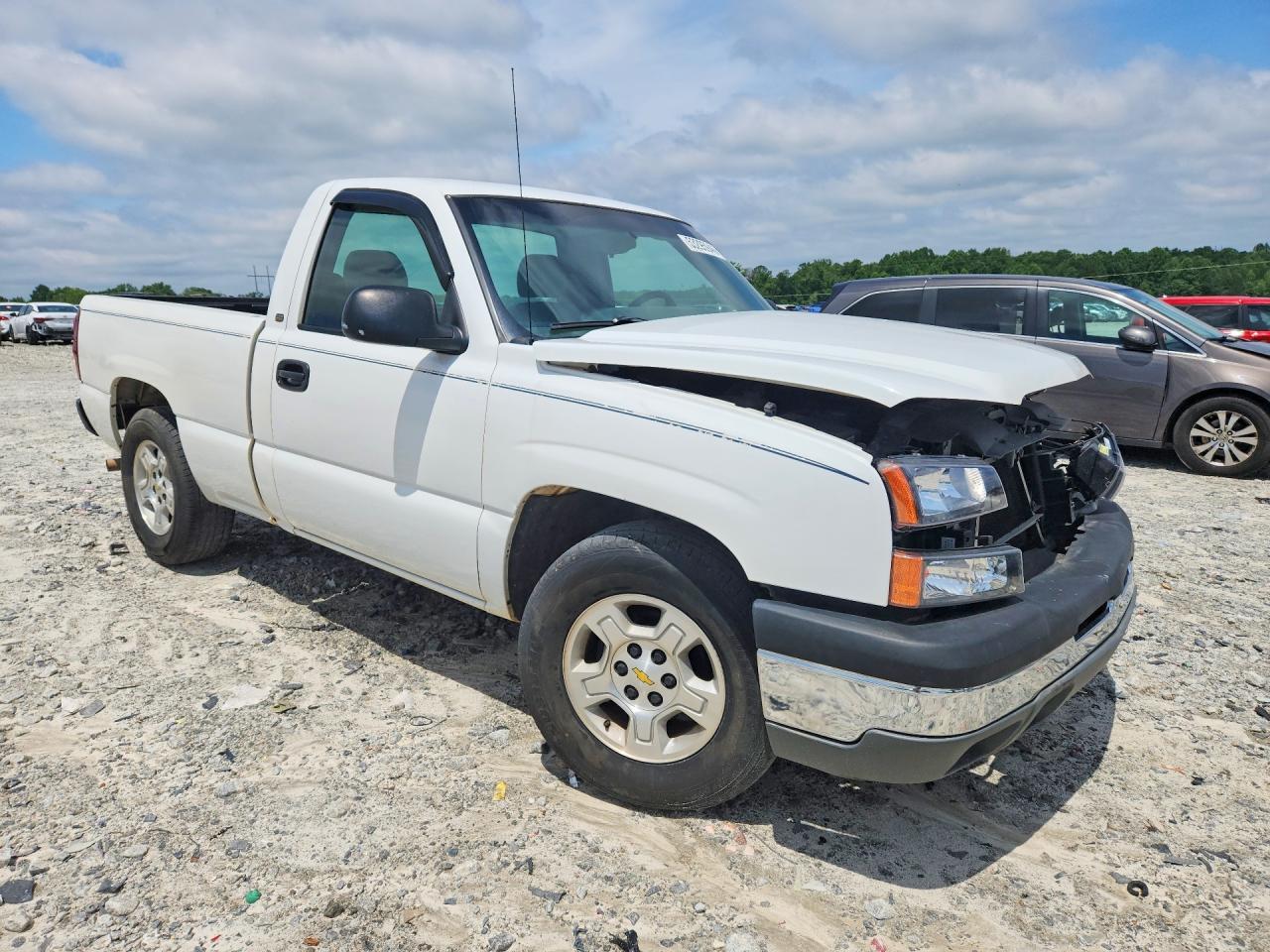2003 Chevrolet Silverado C1500 White vin: 1GCEC14X43Z156097