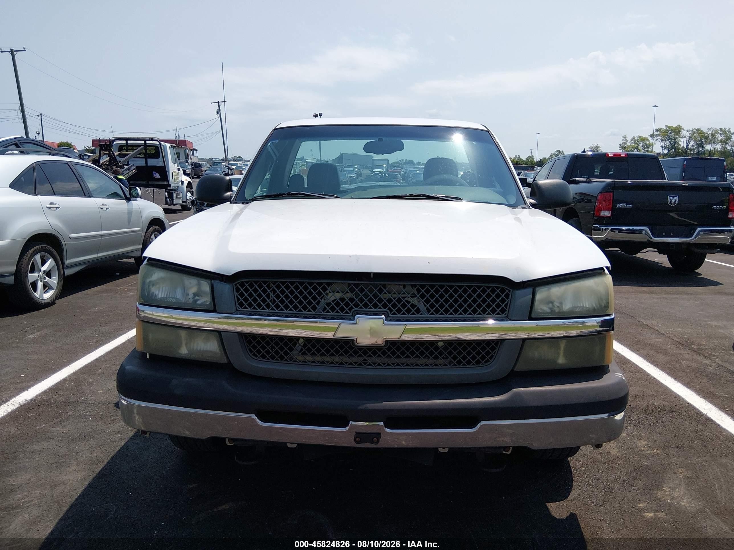 2003 Chevrolet Silverado 1500 Work Truck White vin: 1GCEC14X43Z214869