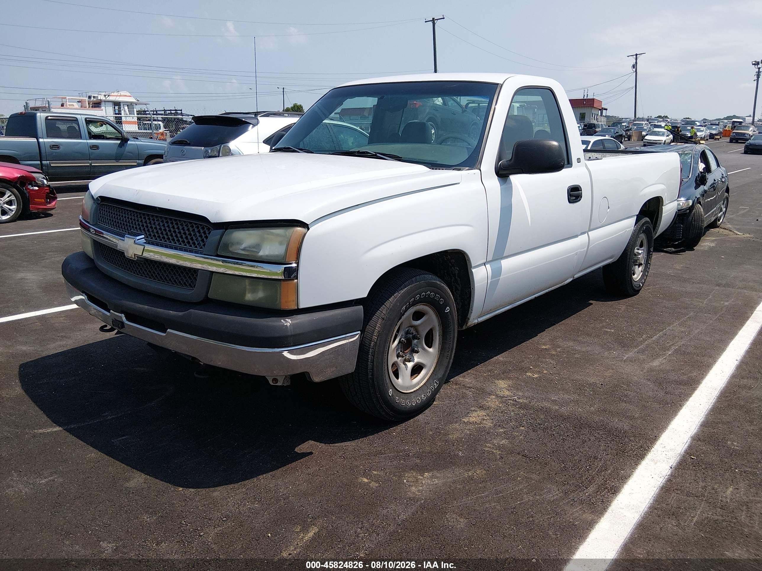 2003 Chevrolet Silverado 1500 Work Truck White vin: 1GCEC14X43Z214869