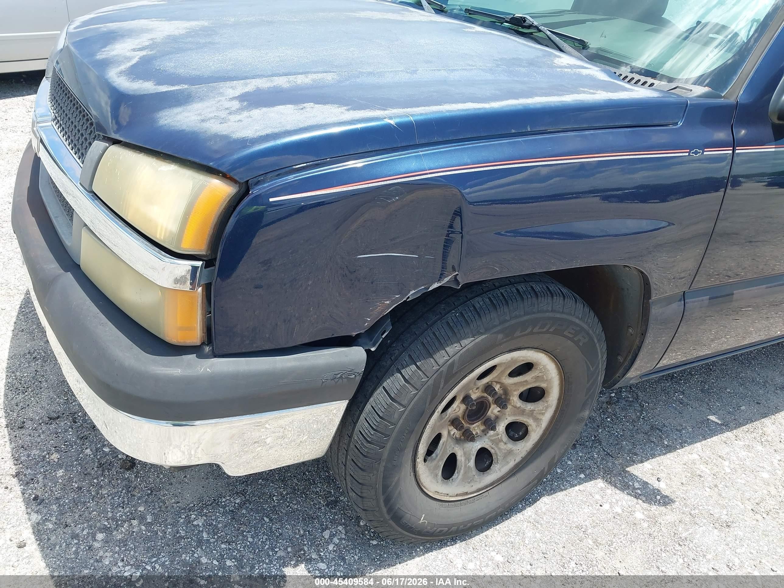 2005 Chevrolet Silverado 1500 Work Truck Blue vin: 1GCEC14X45Z144678