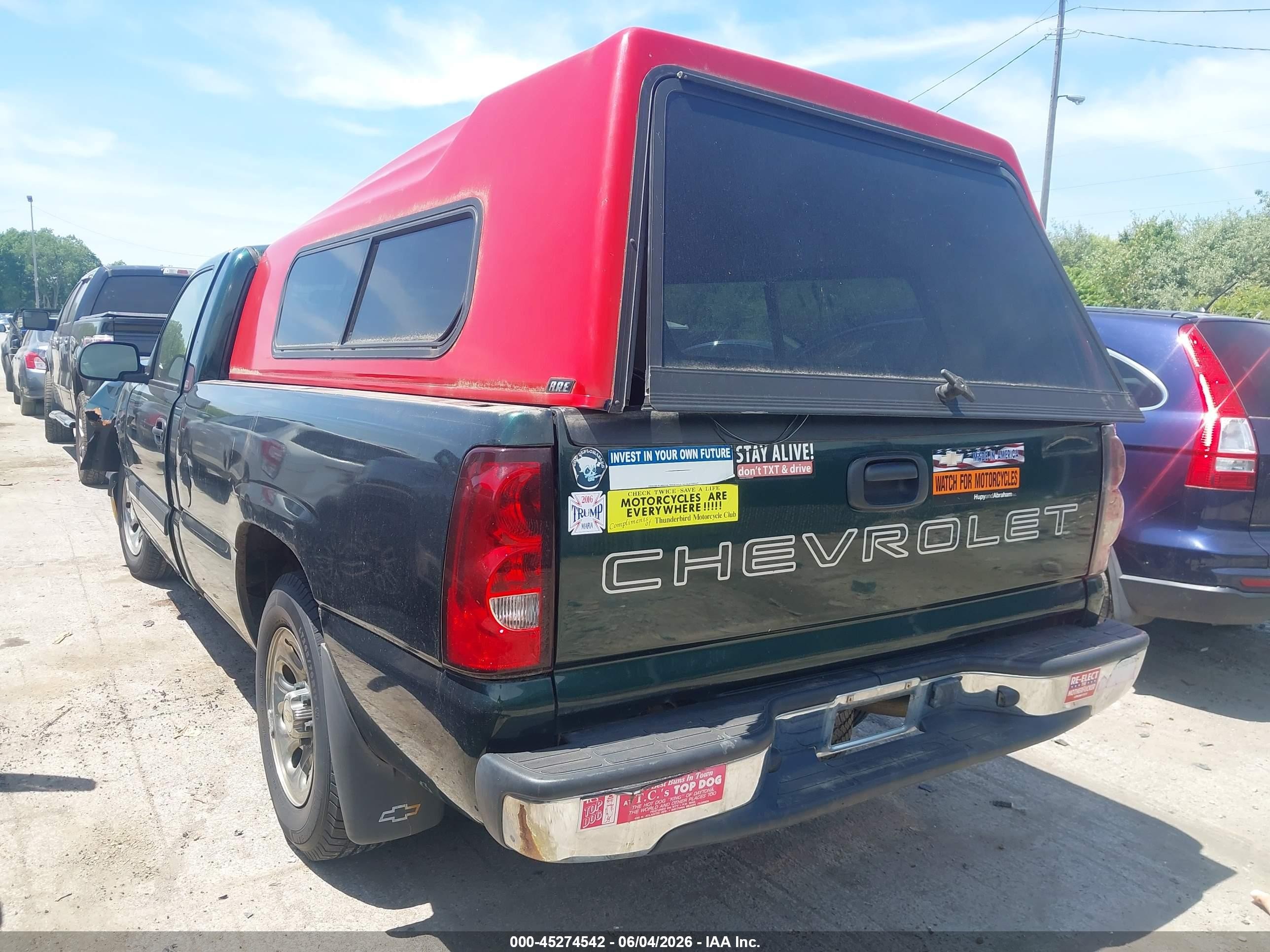 2005 Chevrolet Silverado 1500   Green vin: 1GCEC14X45Z152926