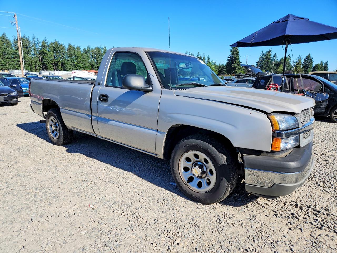 2005 Chevrolet Silverado C1500 Silver vin: 1GCEC14X55Z134127