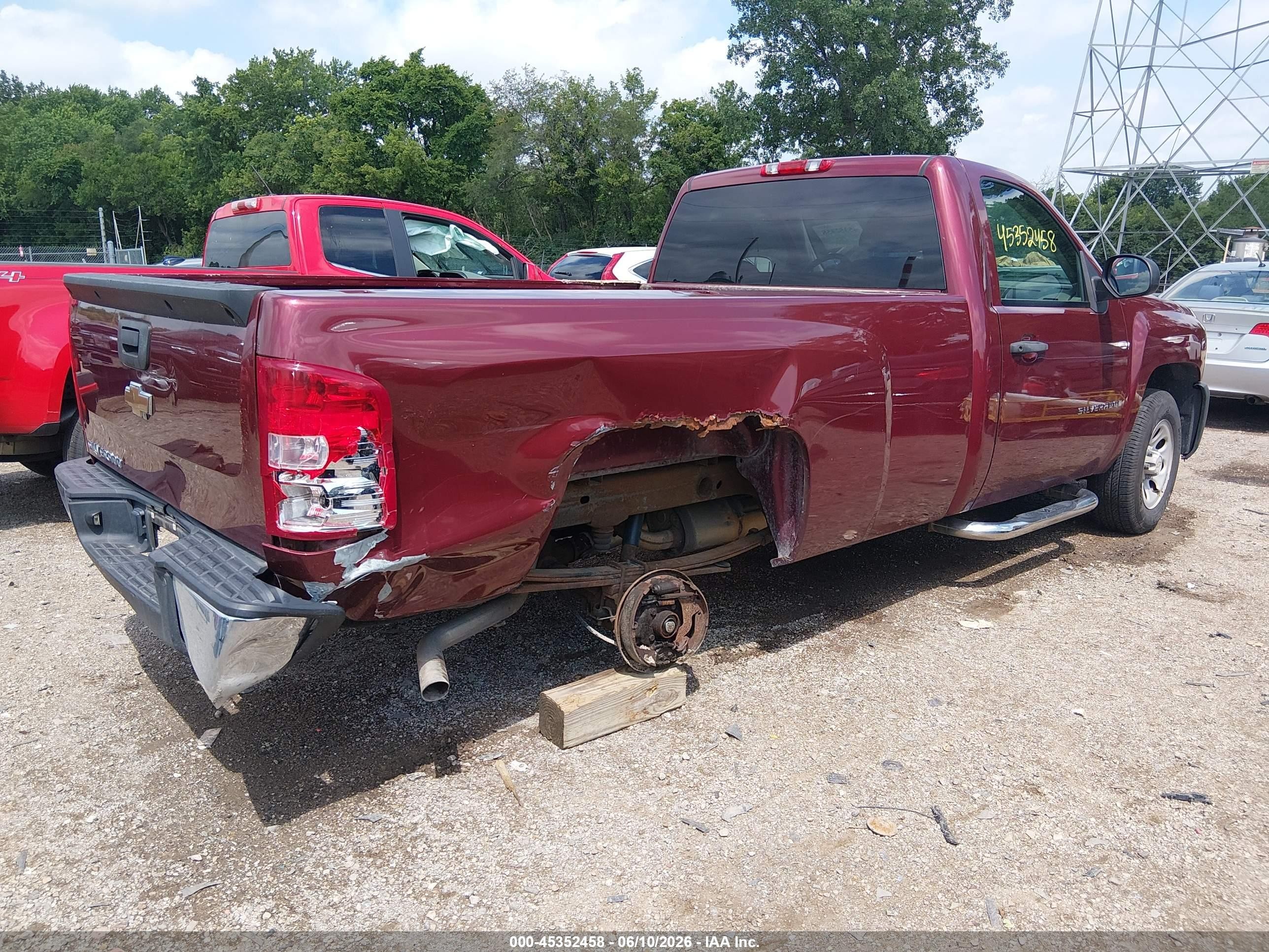 2009 Chevrolet Silverado 1500 Work Truck Red vin: 1GCEC14X59Z230135