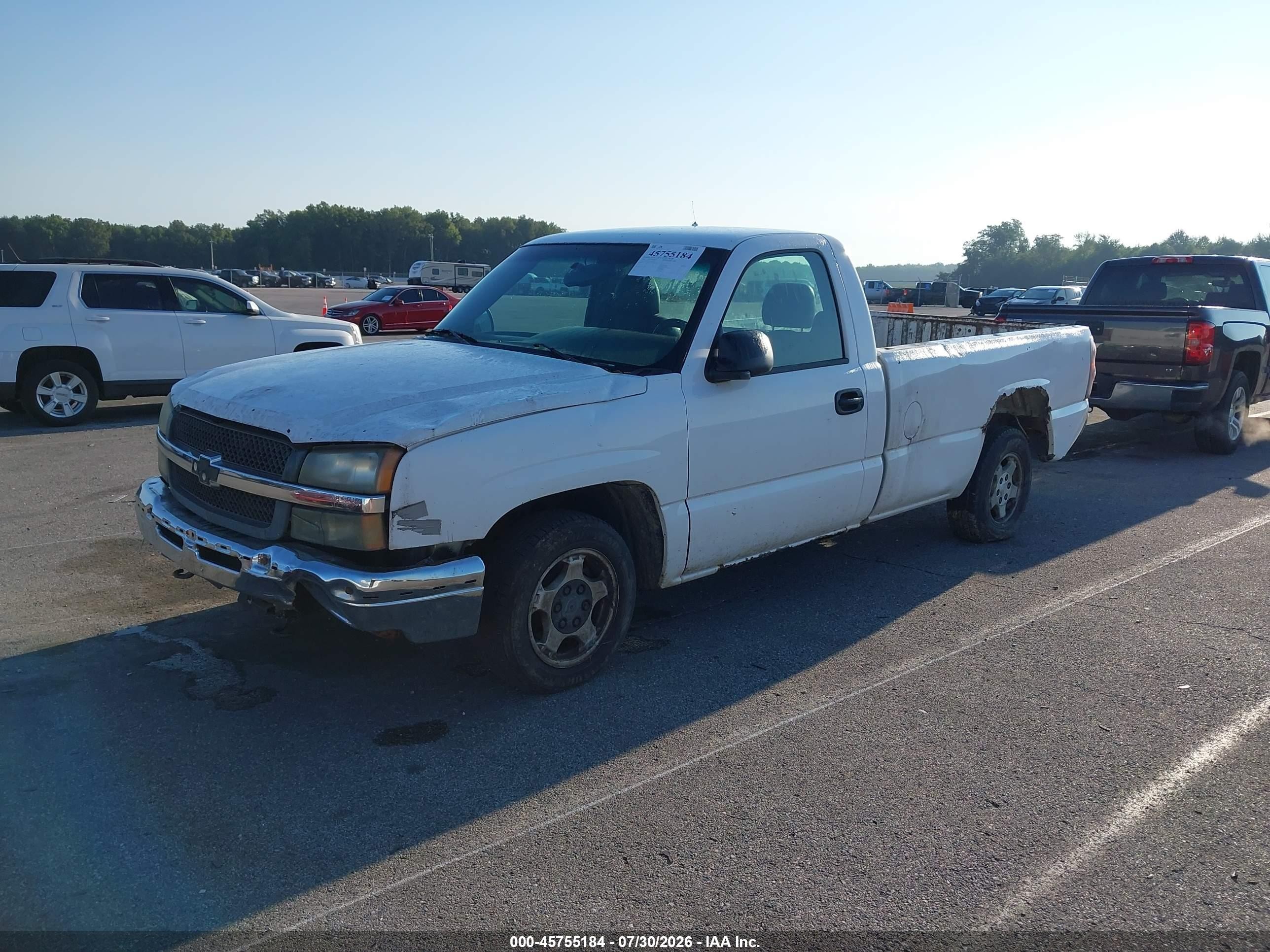 2004 Chevrolet Silverado 1500 Work Truck White vin: 1GCEC14X64Z276730