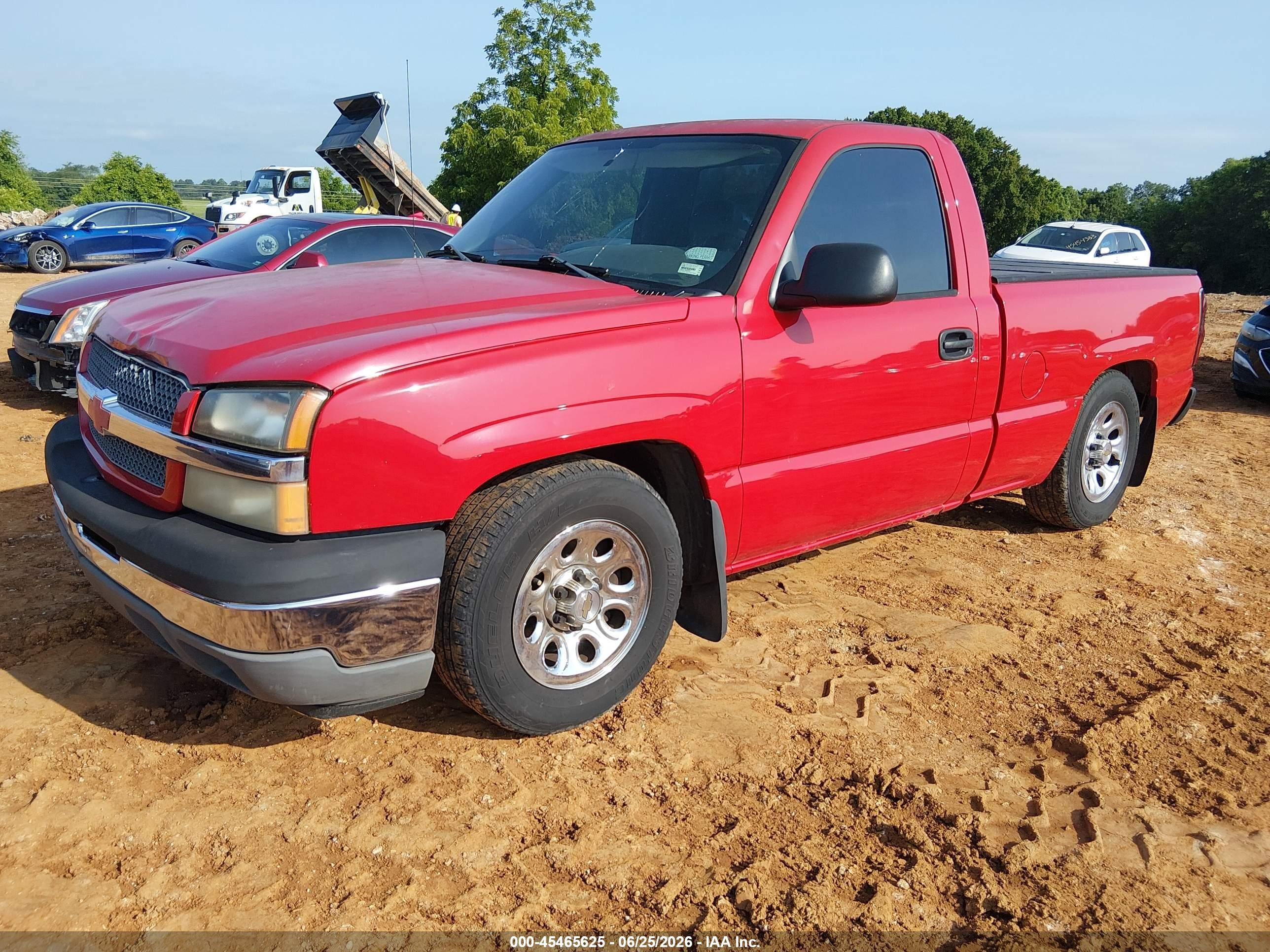 2005 Chevrolet Silverado 1500 Work Truck Red vin: 1GCEC14X65Z261405