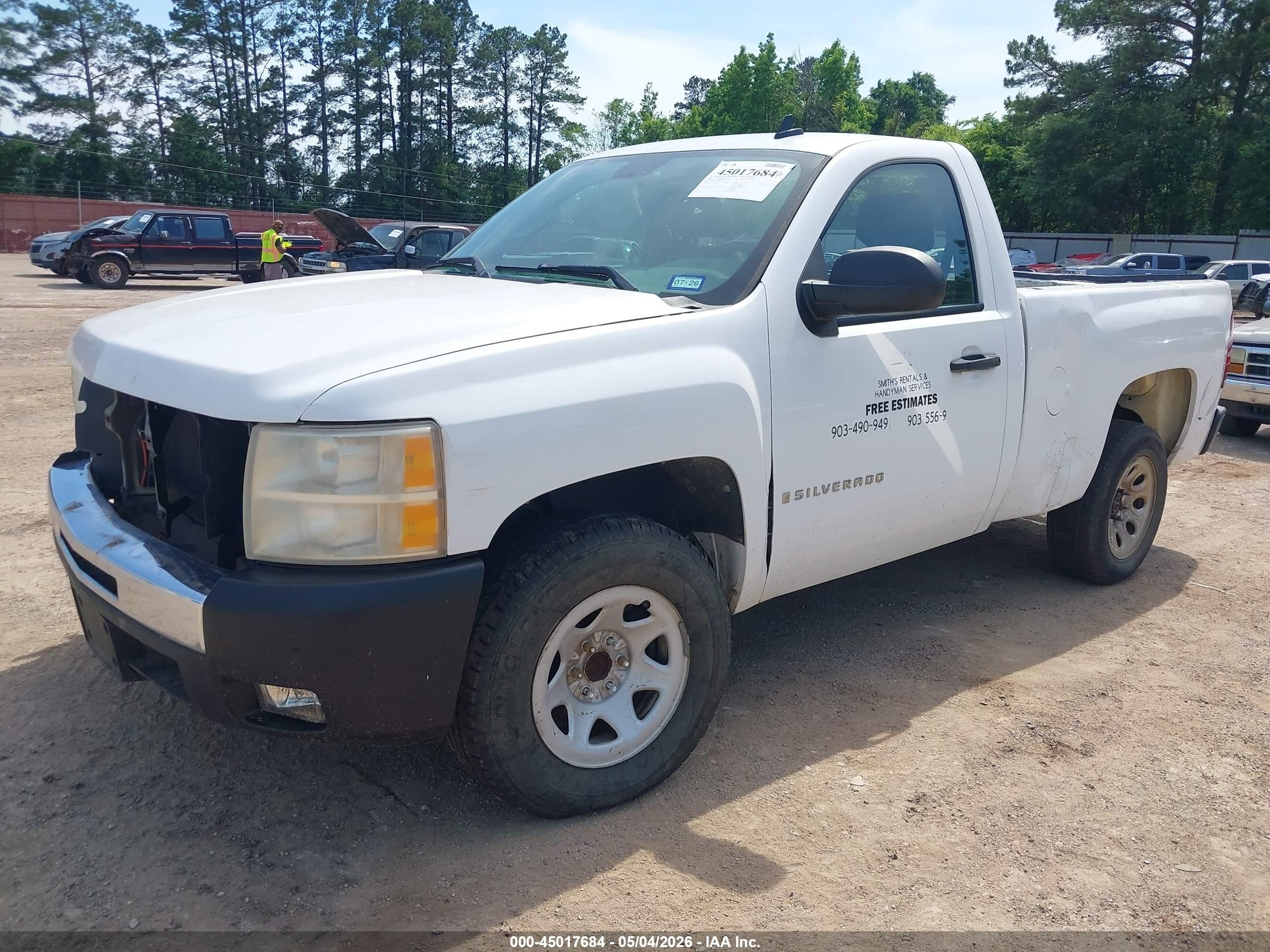 2009 Chevrolet Silverado 1500 Work Truck White vin: 1GCEC14X69Z193791