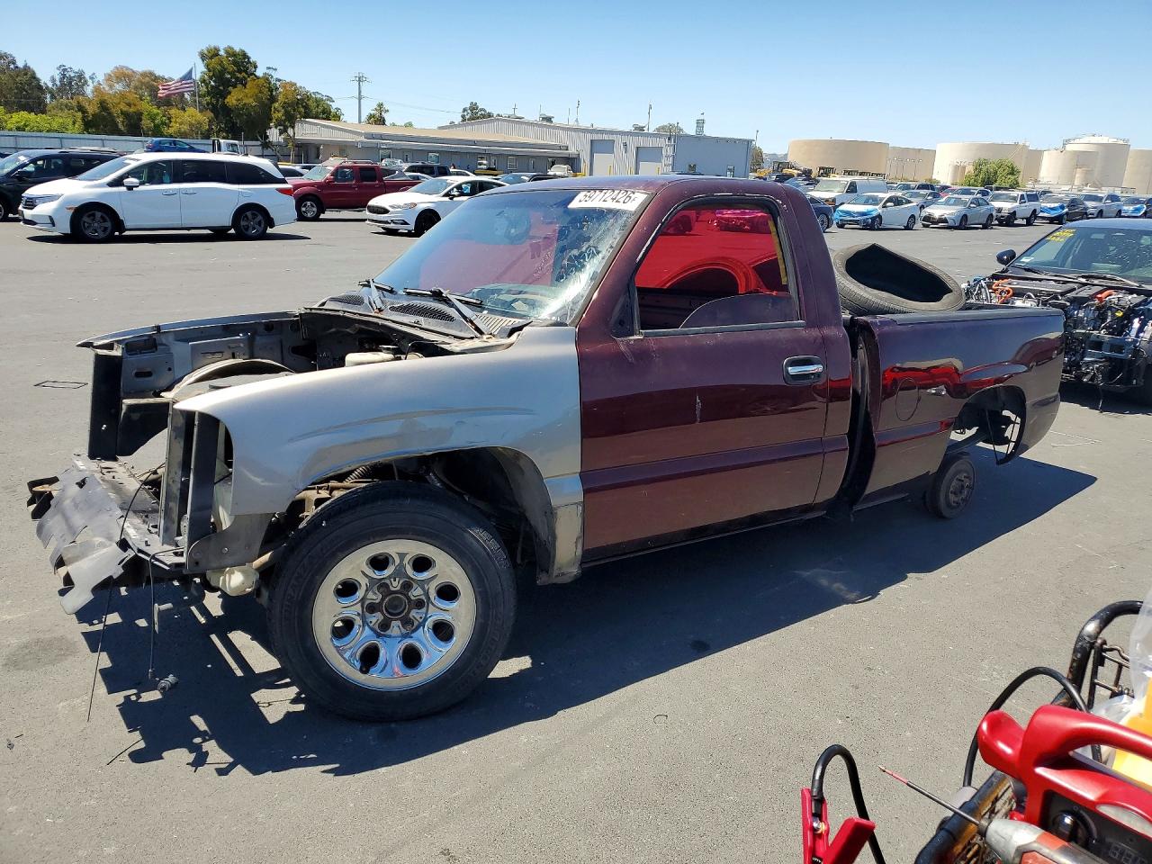 2005 Chevrolet Silverado C1500 Burgundy vin: 1GCEC14X75Z321871