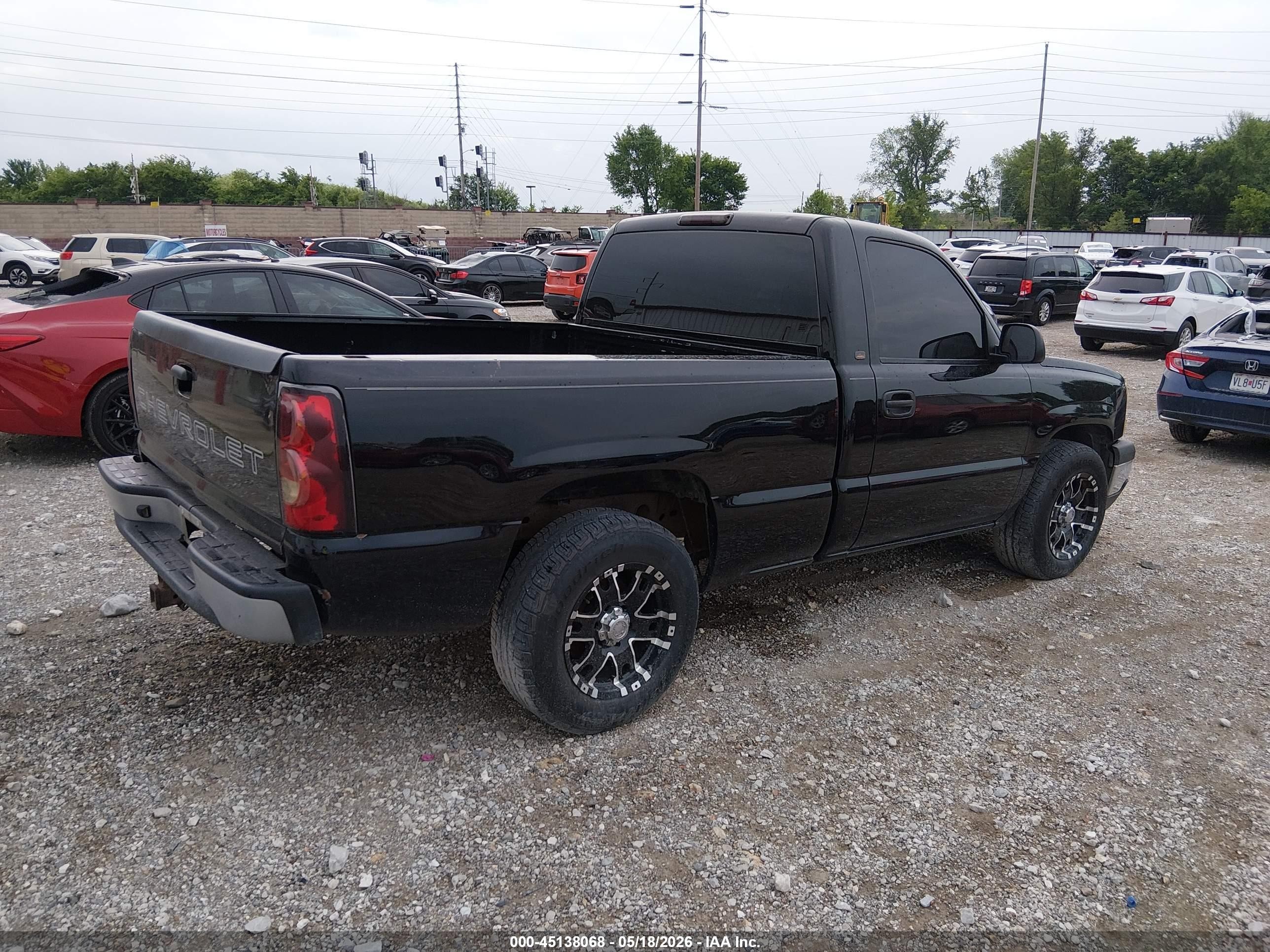 2005 Chevrolet Silverado 1500 Work Truck Black vin: 1GCEC14X75Z349573