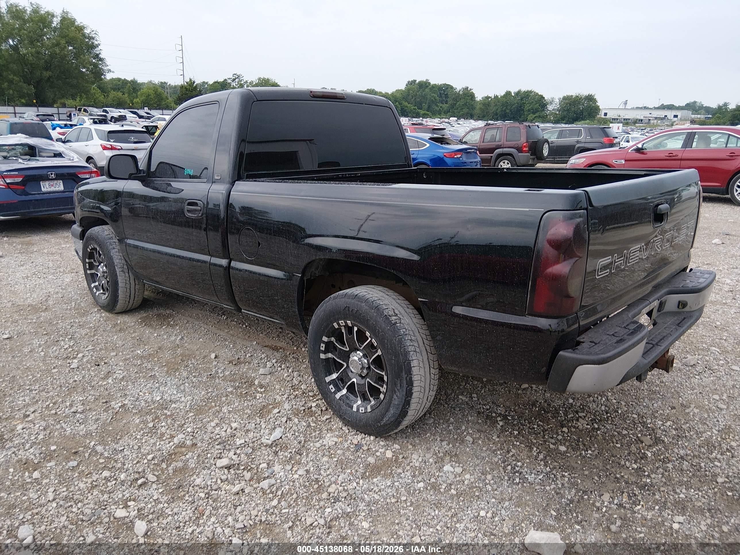 2005 Chevrolet Silverado 1500 Work Truck Black vin: 1GCEC14X75Z349573