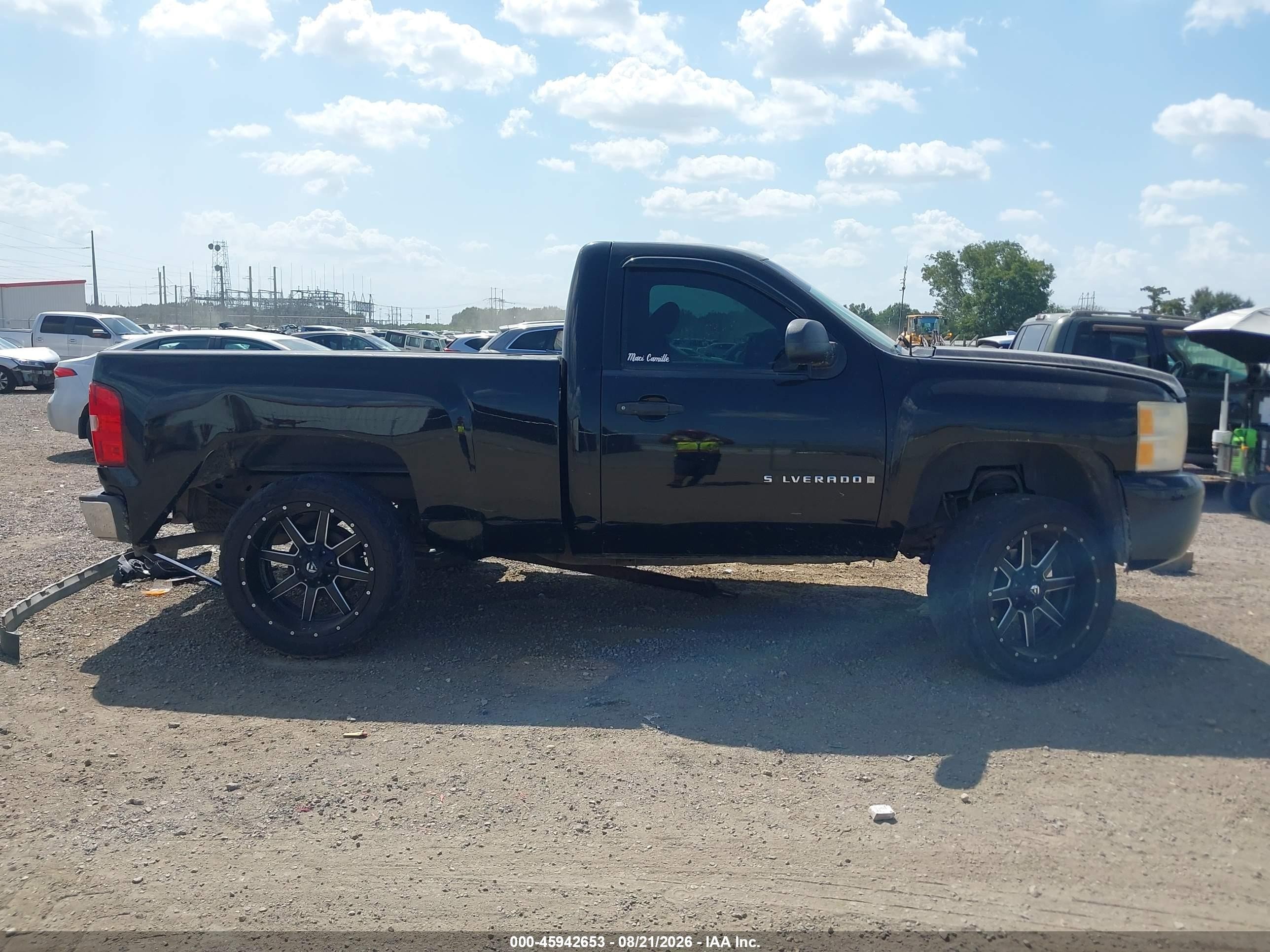 2008 Chevrolet Silverado 1500 Work Truck Black vin: 1GCEC14X78Z171152