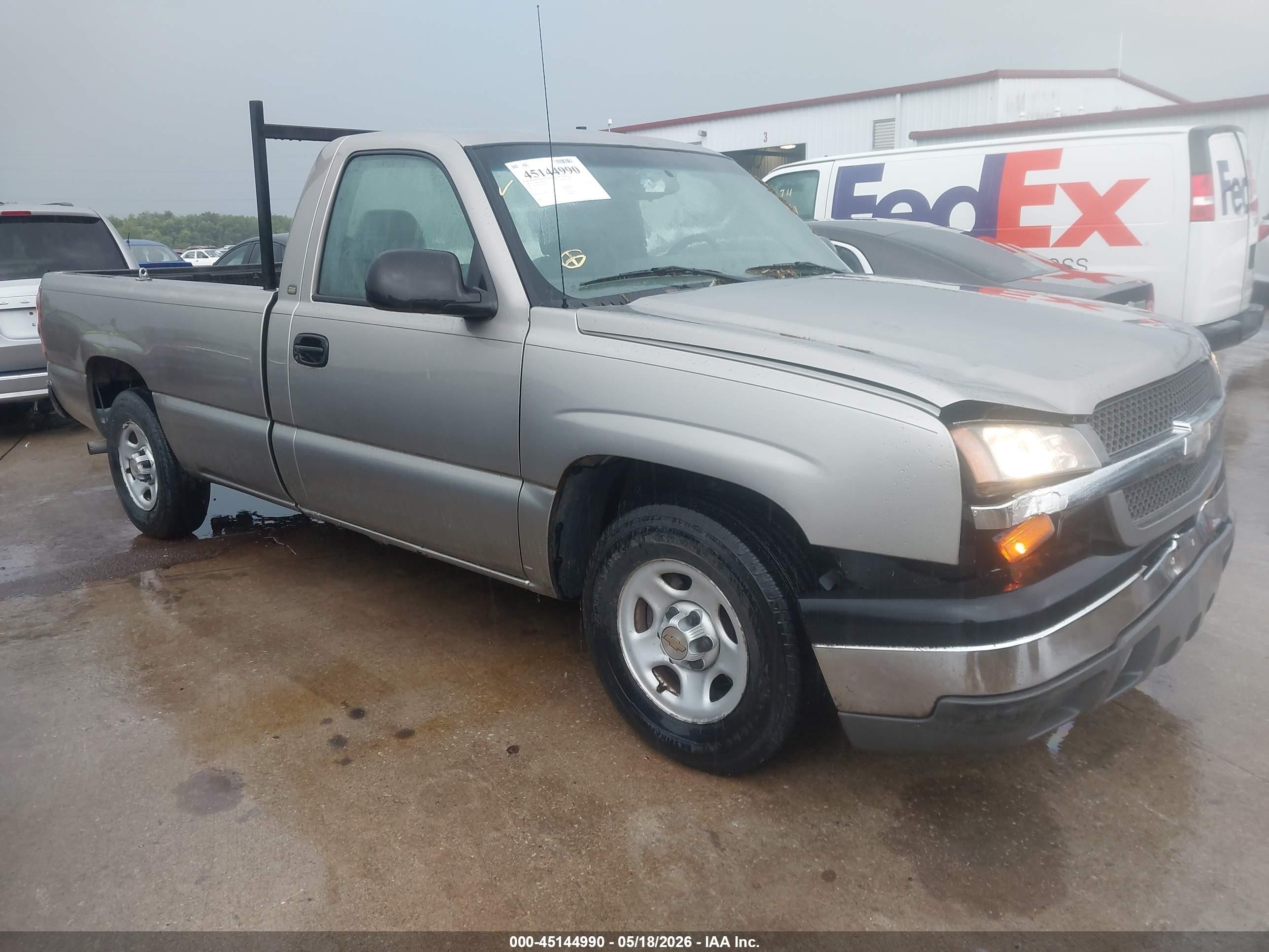 2003 Chevrolet Silverado 1500 Work Truck Silver vin: 1GCEC14X83Z322430