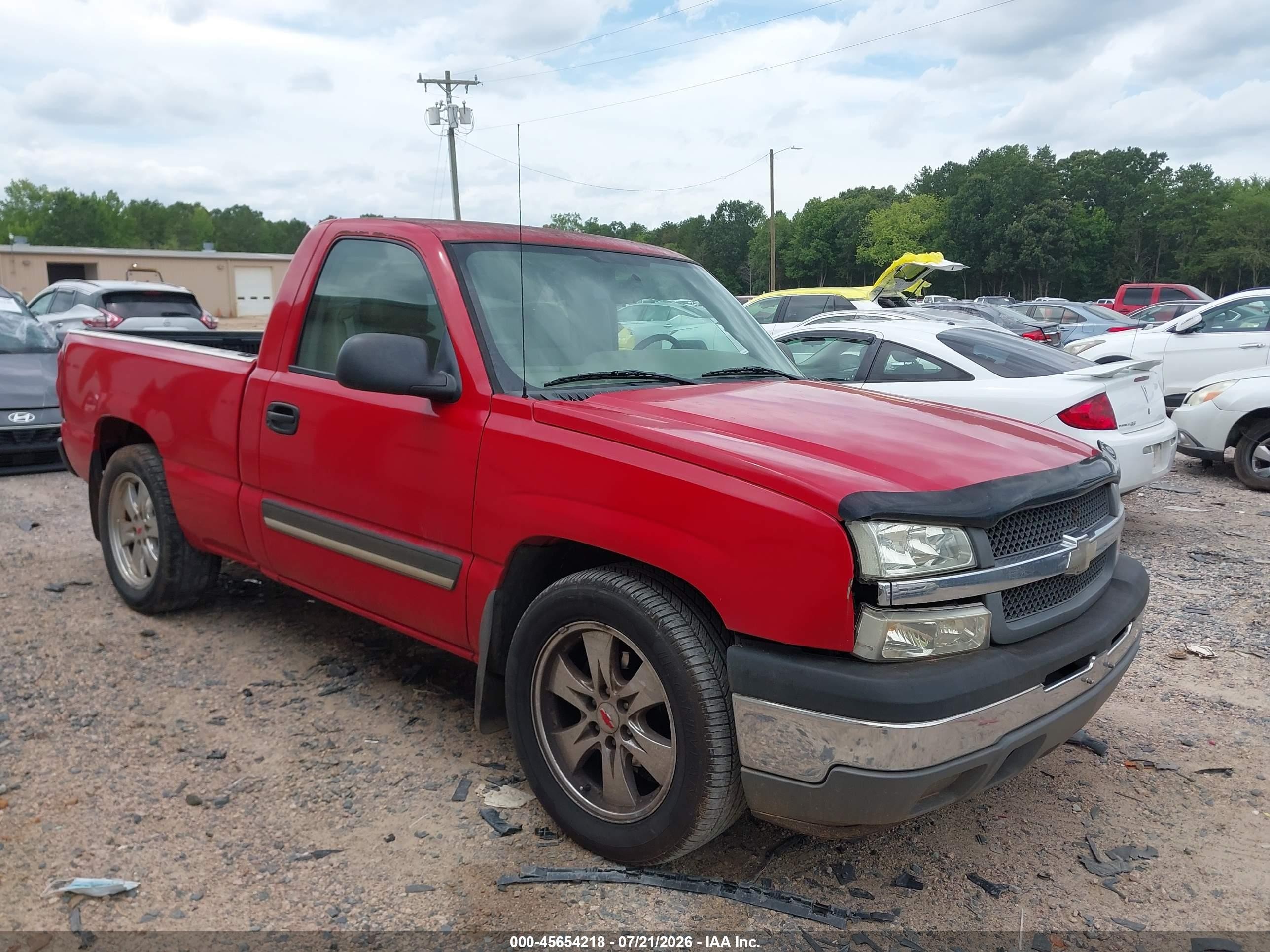 2005 Chevrolet Silverado 1500 Red vin: 1GCEC14X85Z297242
