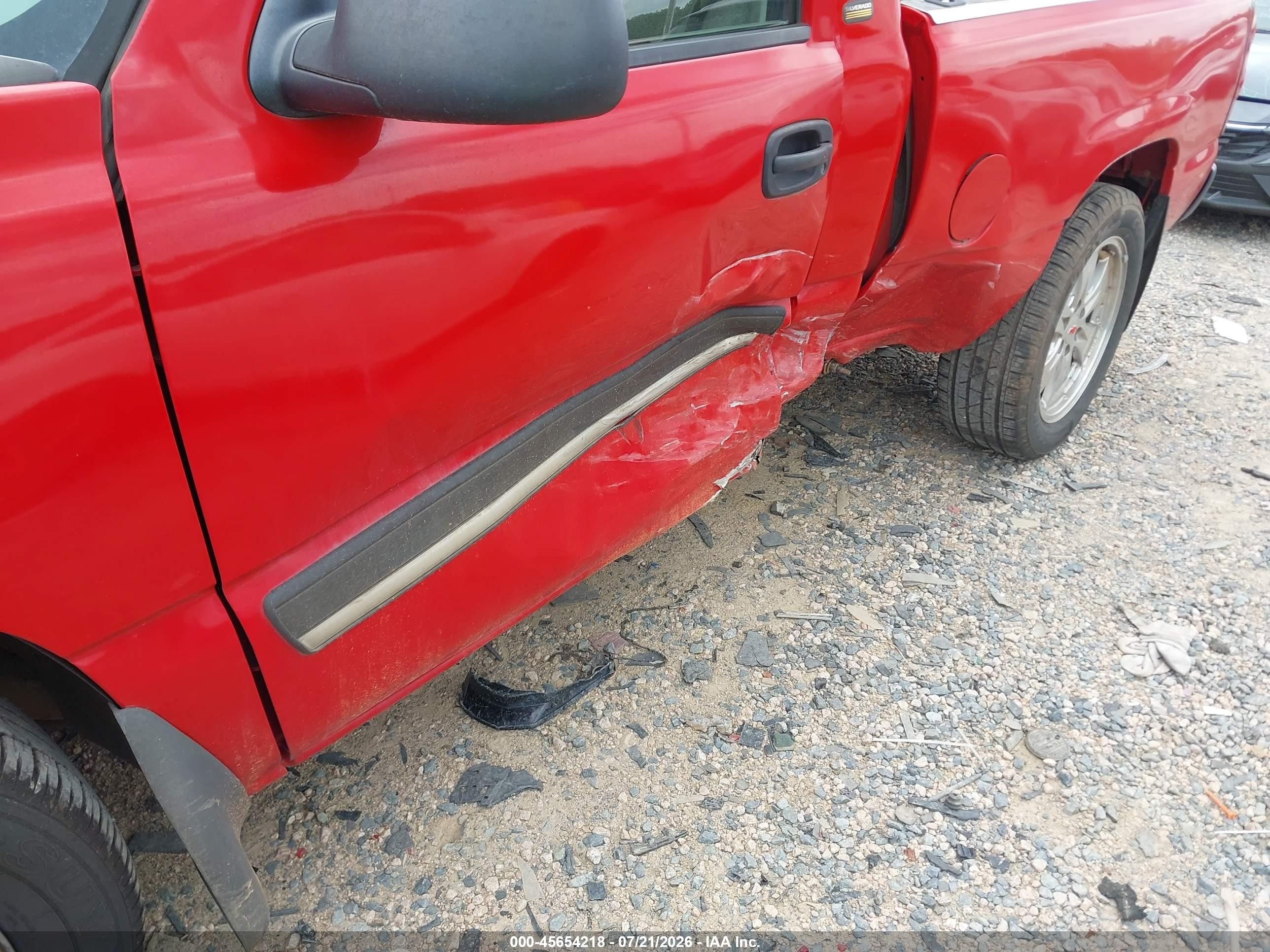 2005 Chevrolet Silverado 1500 Red vin: 1GCEC14X85Z297242