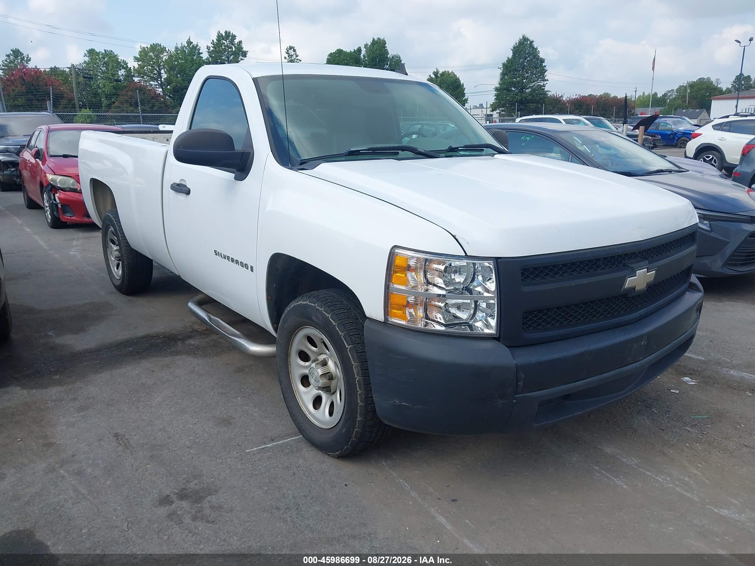 2008 Chevrolet Silverado 1500 Work Truck White vin: 1GCEC14X88Z218124