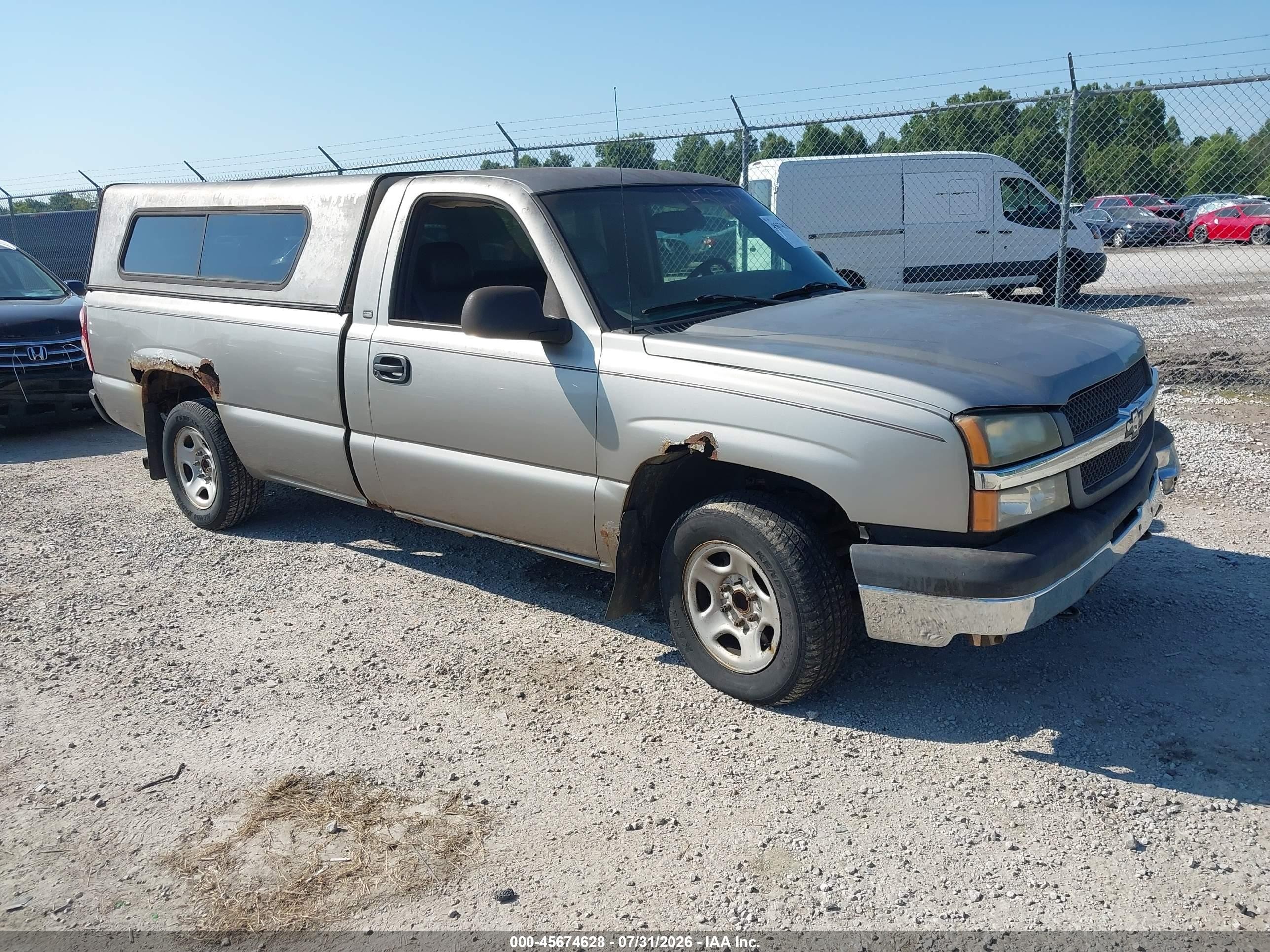 2003 Chevrolet Silverado 1500 Work Truck Серебряный vin: 1GCEC14X93Z133902