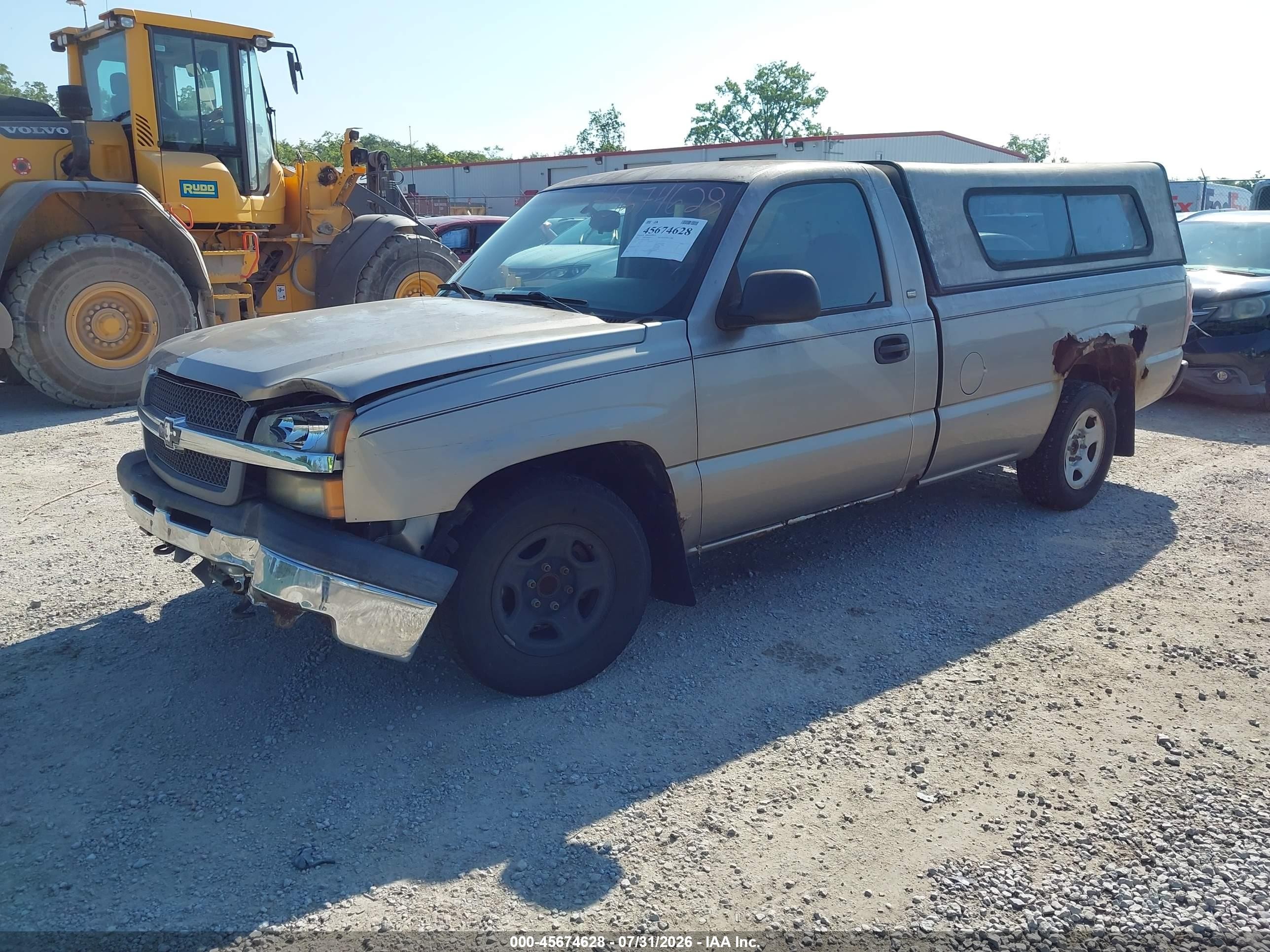 2003 Chevrolet Silverado 1500 Work Truck Серебряный vin: 1GCEC14X93Z133902