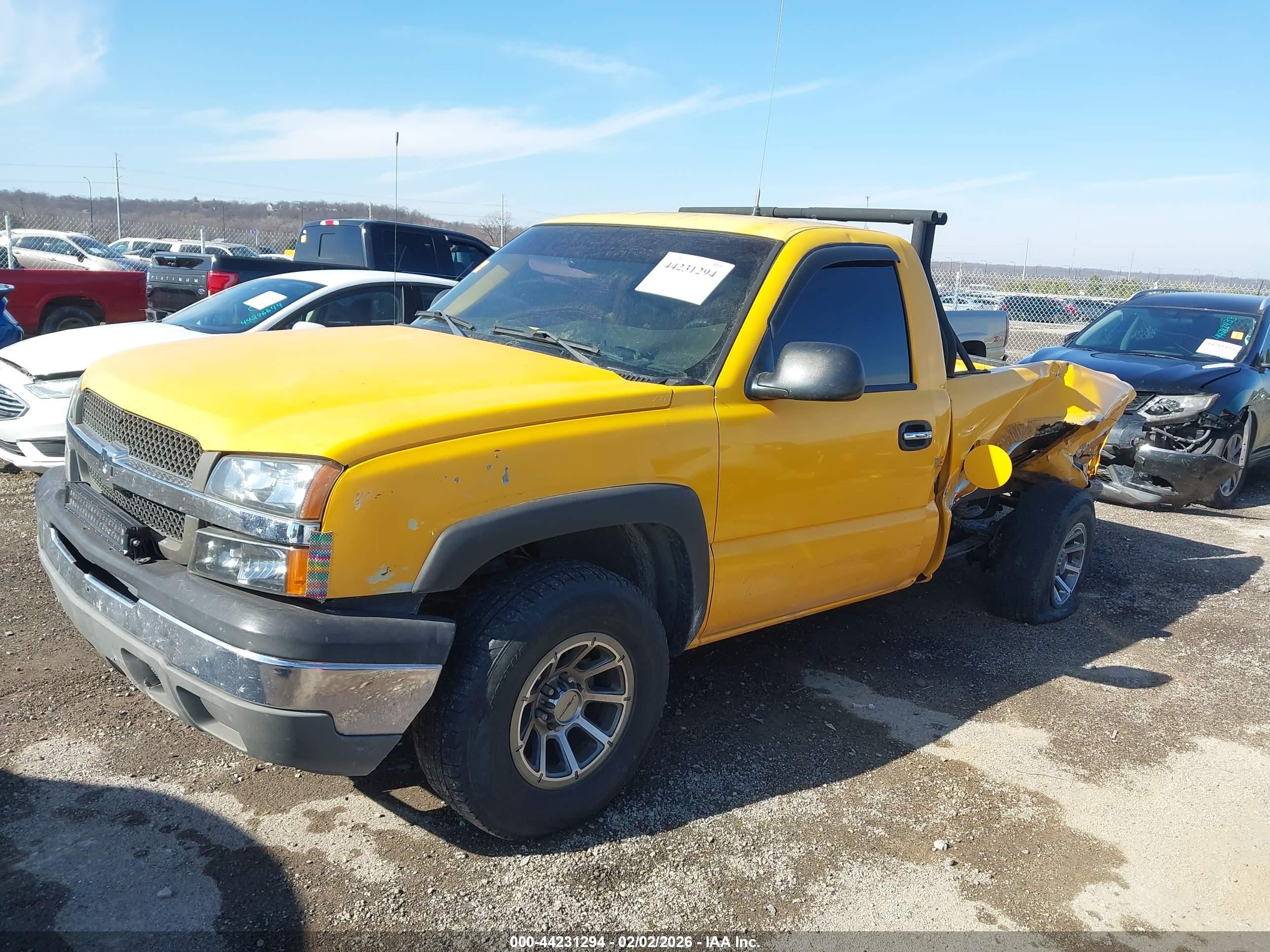 2004 Chevrolet Silverado 1500   Yellow vin: 1GCEC14X94Z200340