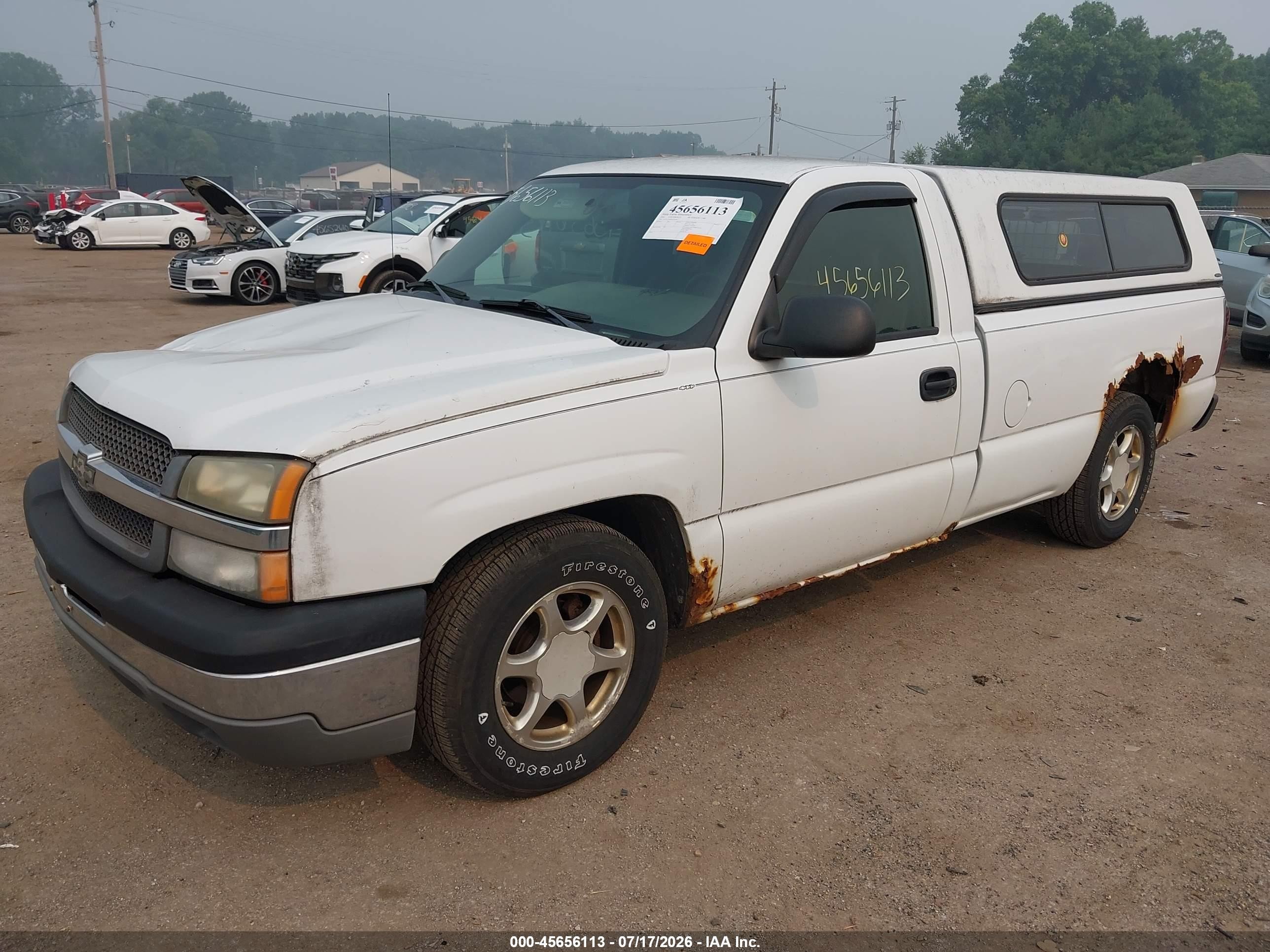 2004 Chevrolet Silverado 1500 Work Truck White vin: 1GCEC14X94Z322549