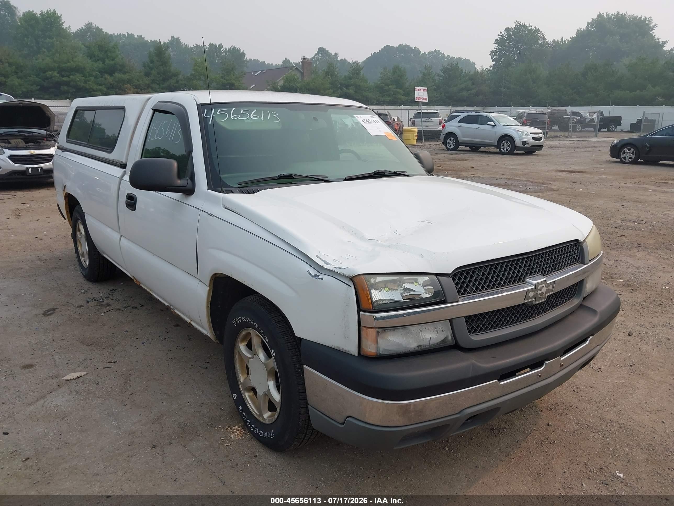 2004 Chevrolet Silverado 1500 Work Truck White vin: 1GCEC14X94Z322549