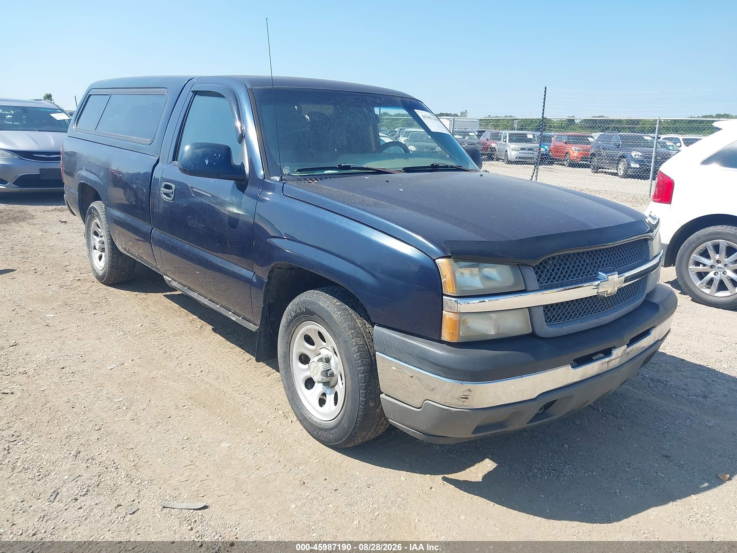2005 Chevrolet Silverado 1500 Work Truck Blue vin: 1GCEC14X95Z332743