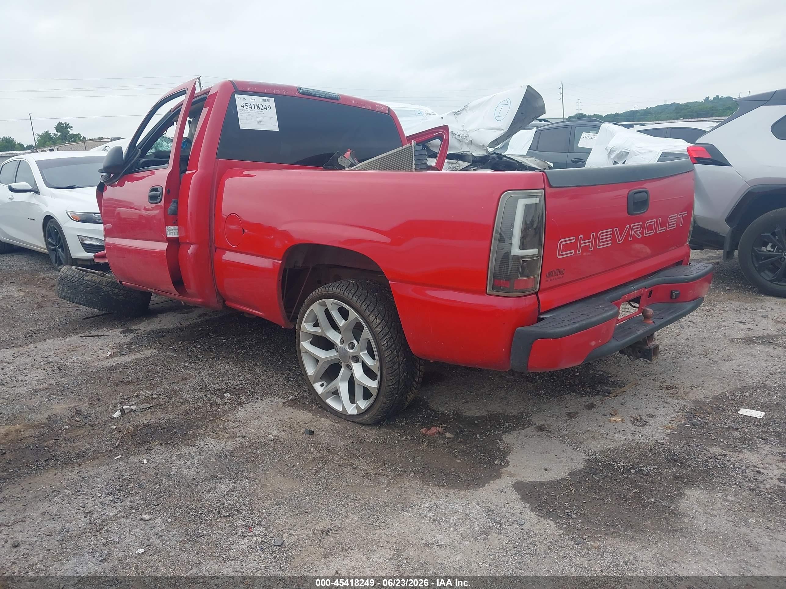 2003 Chevrolet Silverado 1500 Ls Red vin: 1GCEC14XX3Z278480