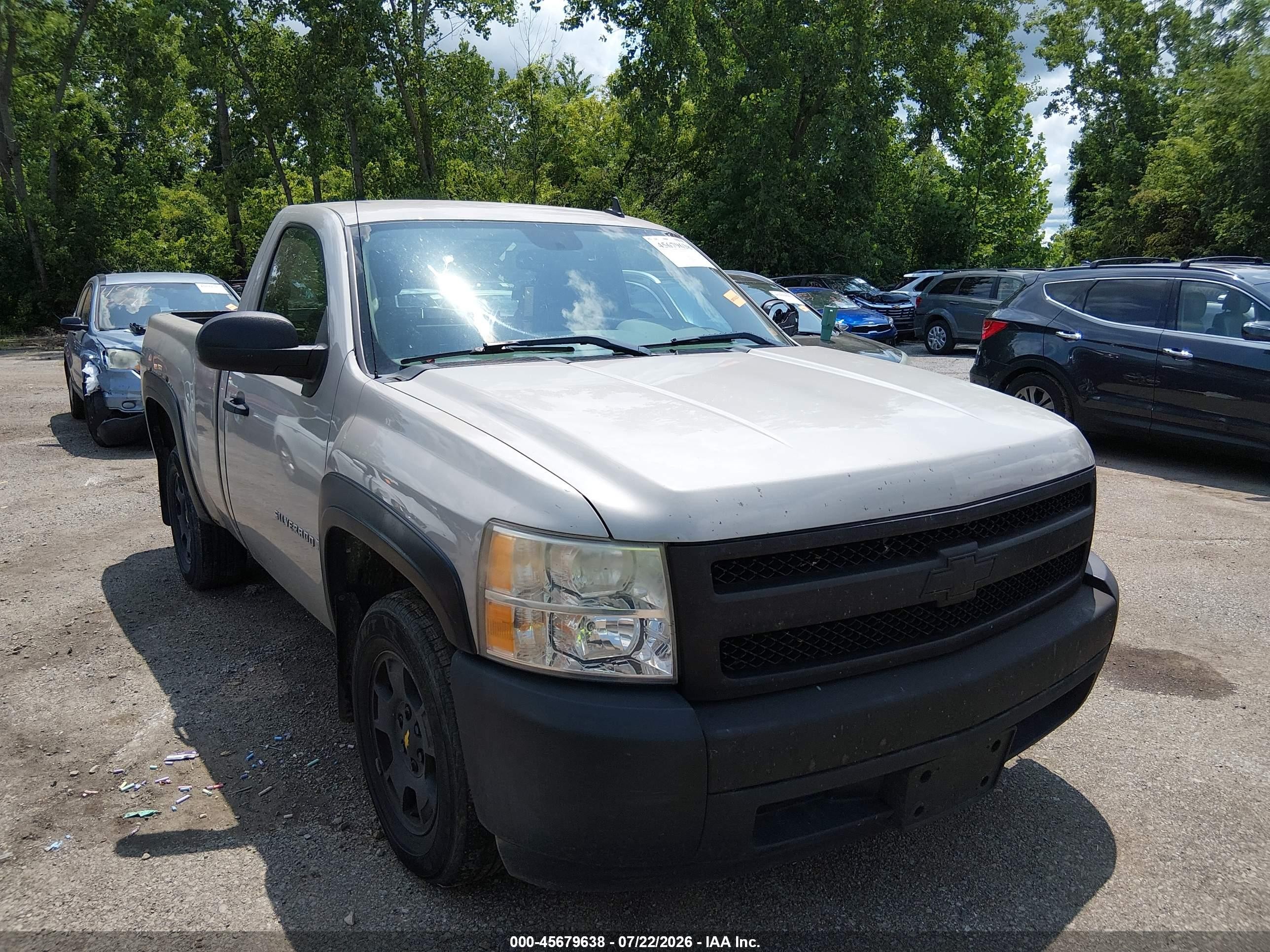 2008 Chevrolet Silverado 1500 Work Truck Серый vin: 1GCEC14XX8Z233398