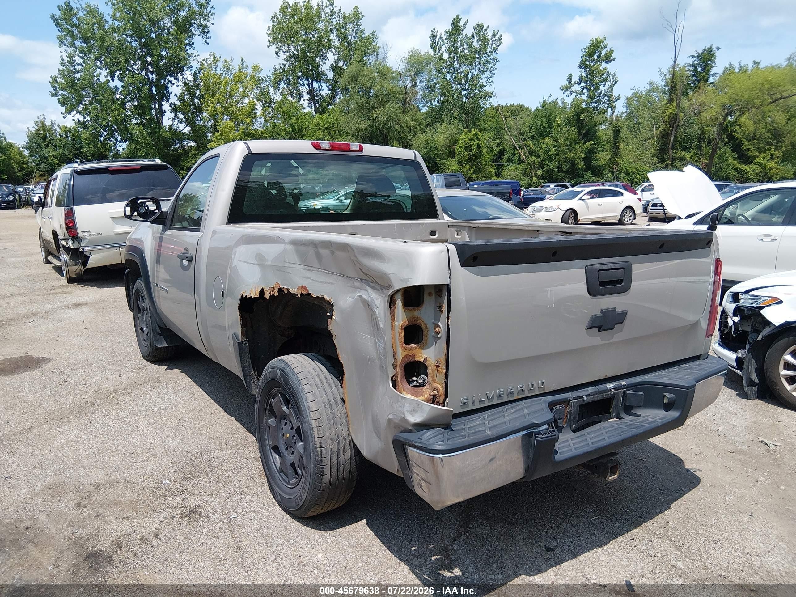 2008 Chevrolet Silverado 1500 Work Truck Серый vin: 1GCEC14XX8Z233398