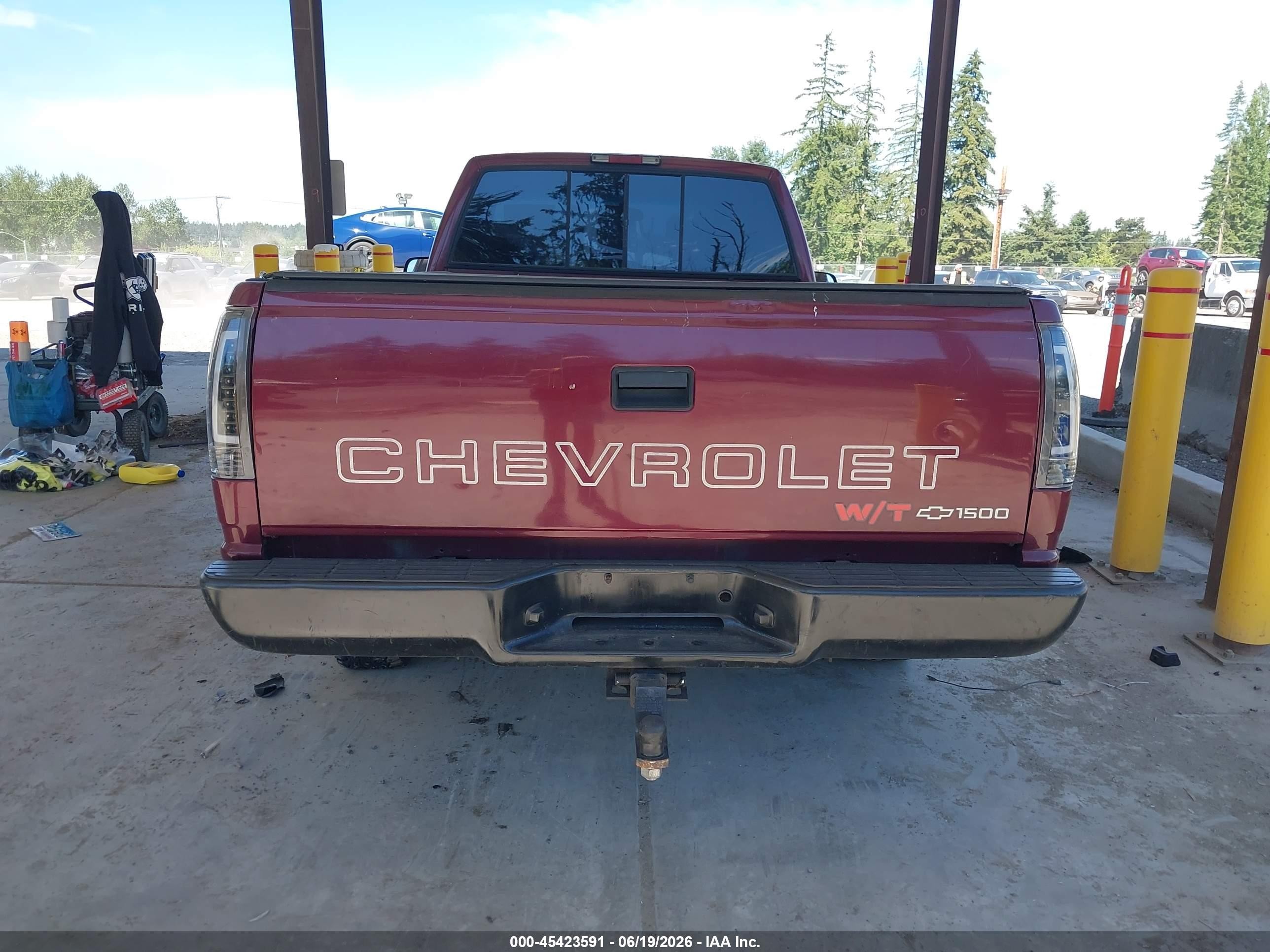 1995 Chevrolet Gmt-400 C1500 Maroon vin: 1GCEC14Z3SZ187356