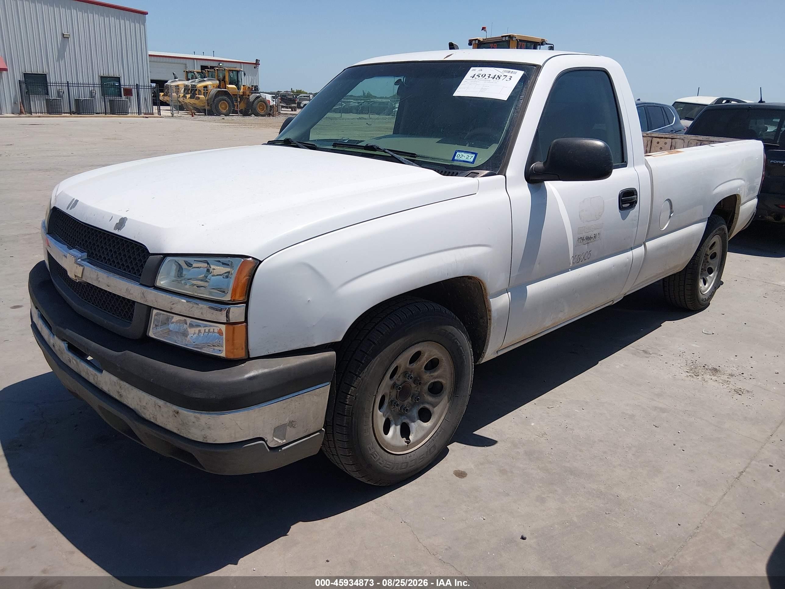 2005 Chevrolet Silverado 1500 Work Truck White vin: 1GCEC14Z65Z303024