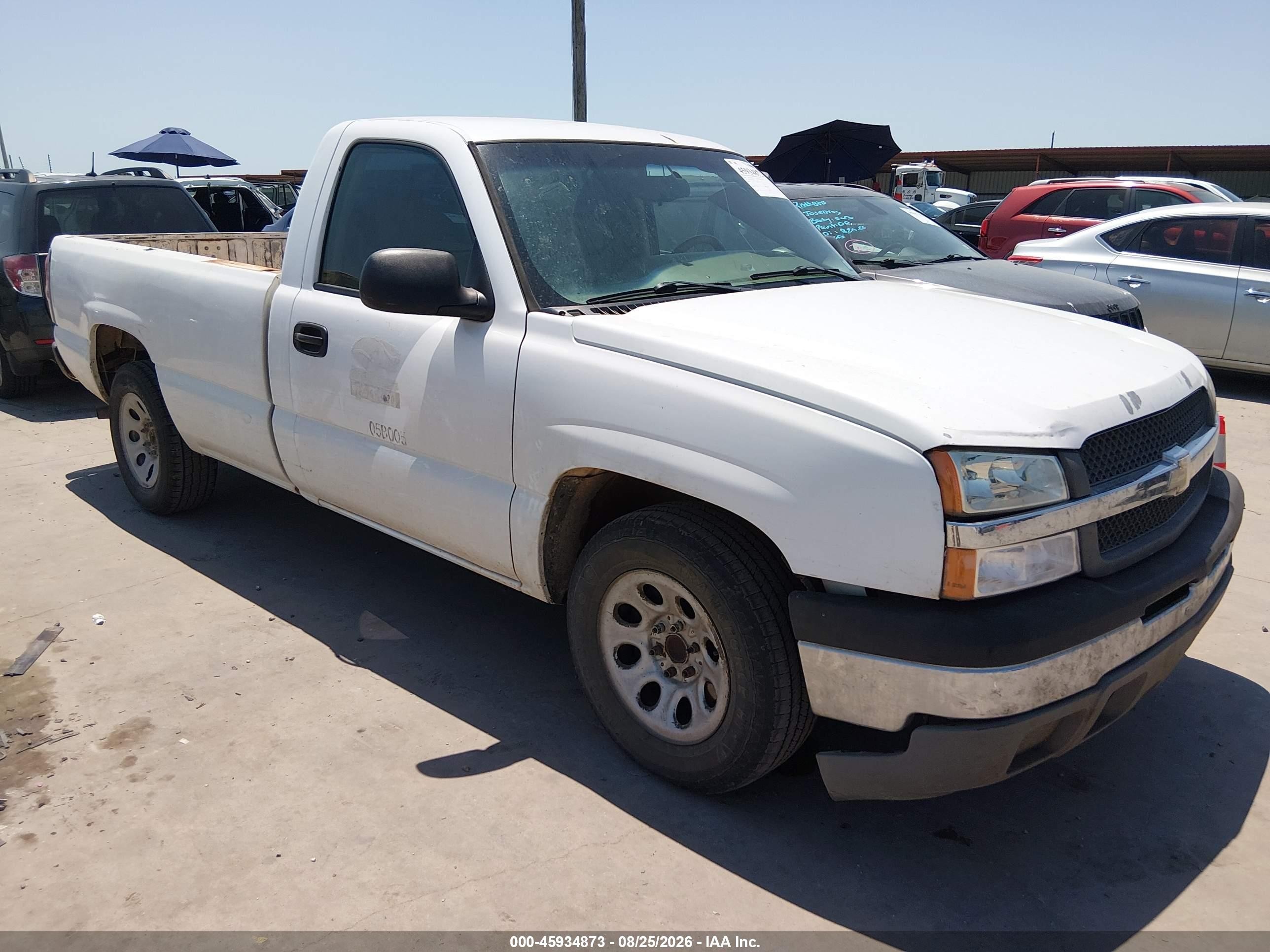 2005 Chevrolet Silverado 1500 Work Truck White vin: 1GCEC14Z65Z303024
